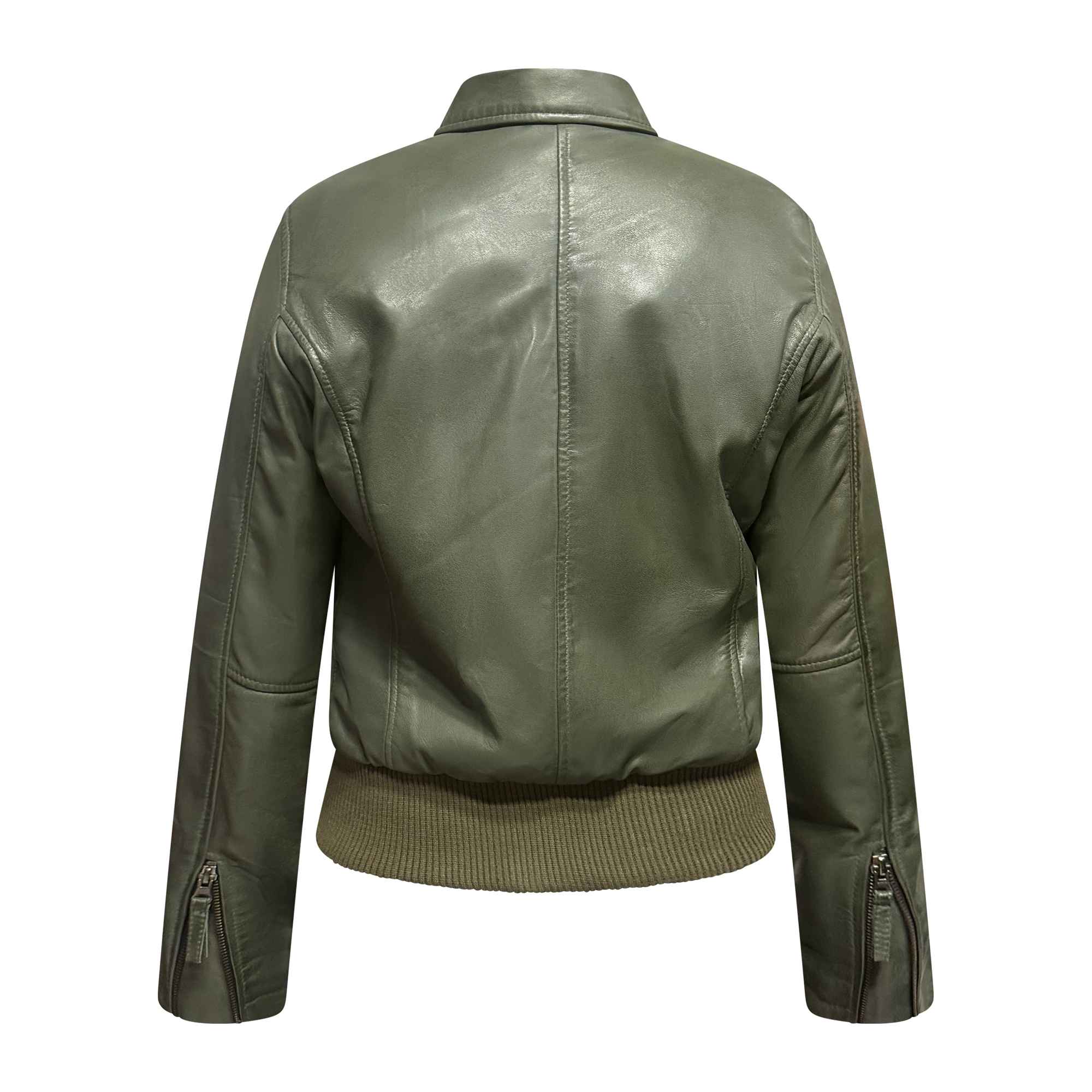 Bomber donna in nappa verde