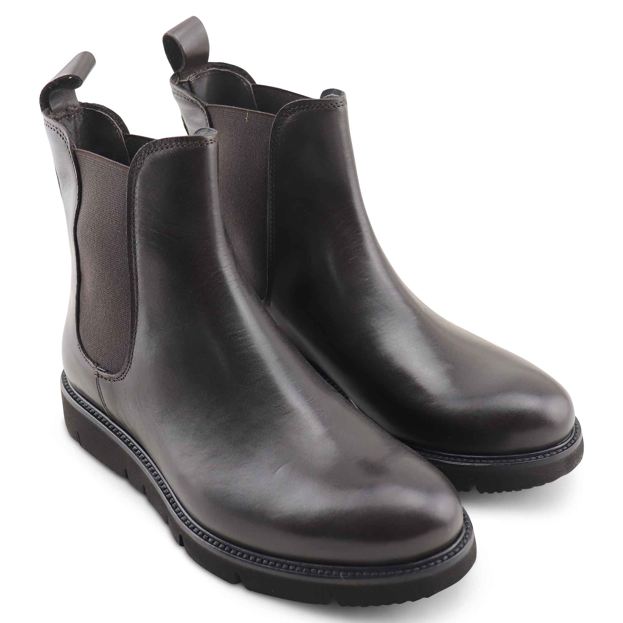 Stivaletti testa di moro in pelle