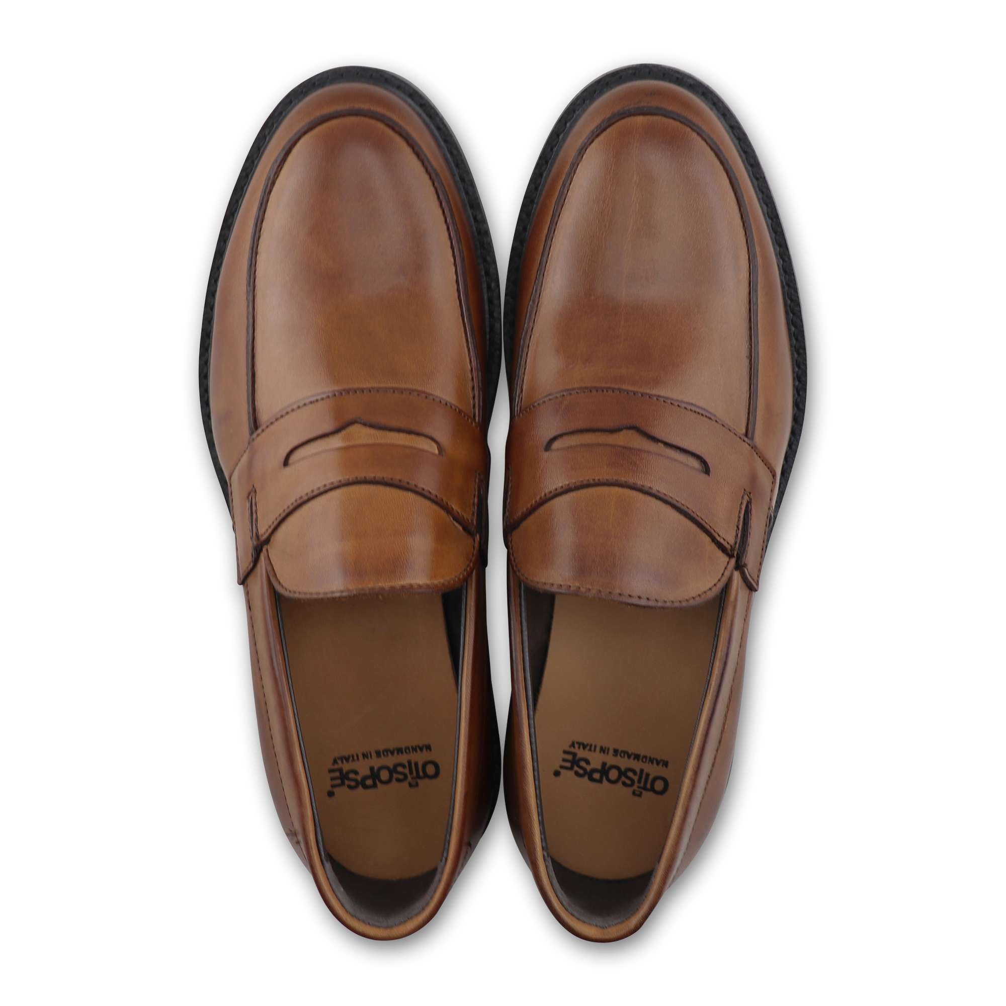 Mocassini cuoio in pelle