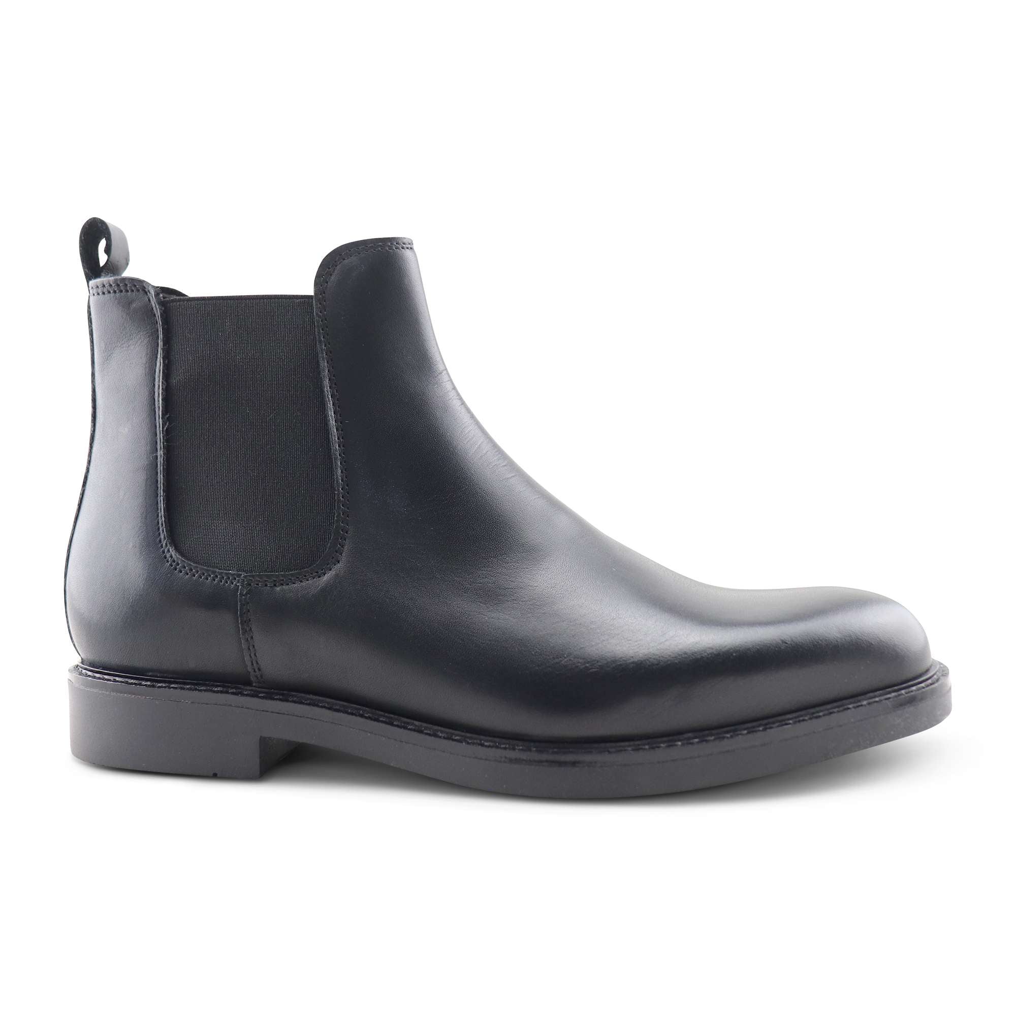 Chelsea nero in pelle