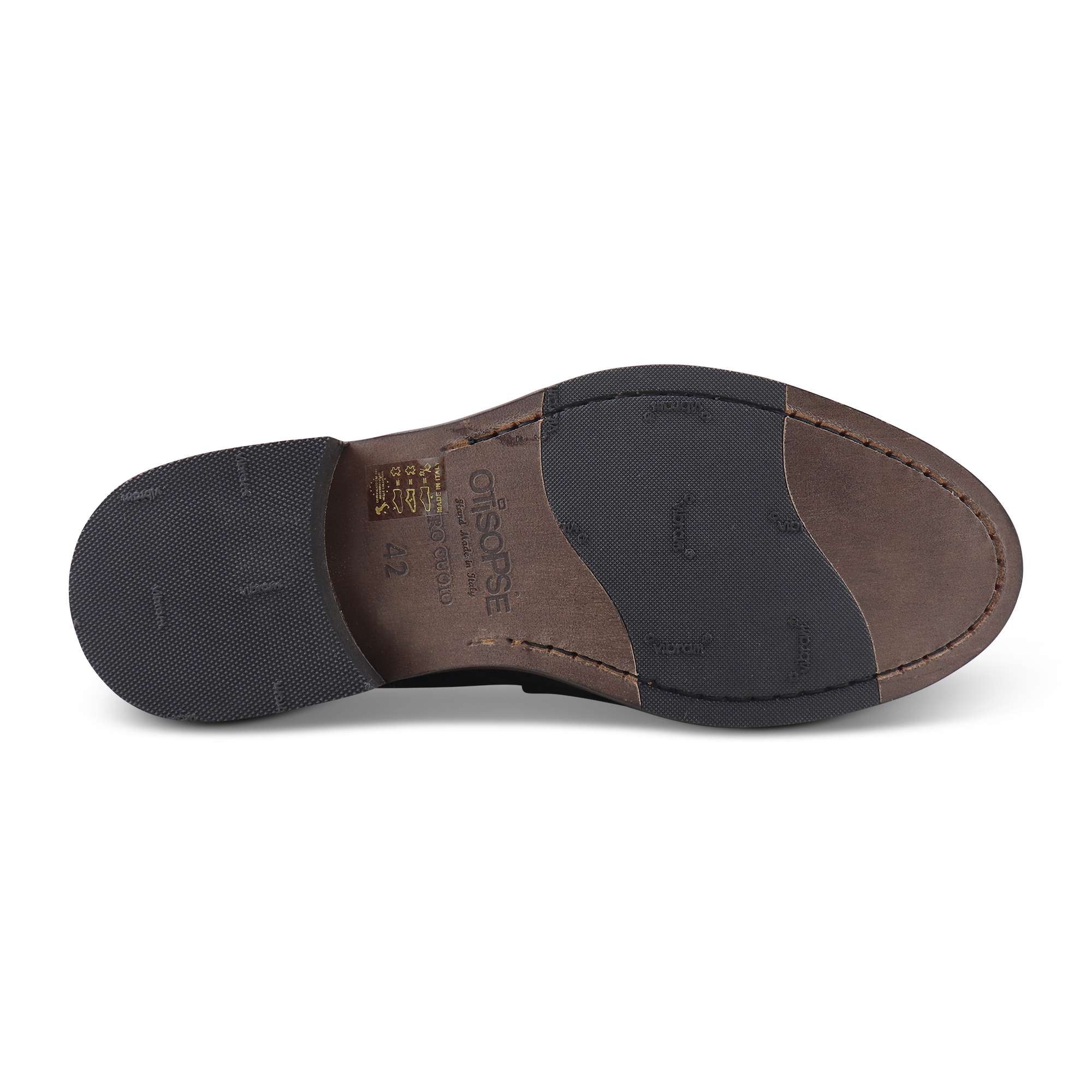 Doppia fibbia cognac in pelle spazzolata