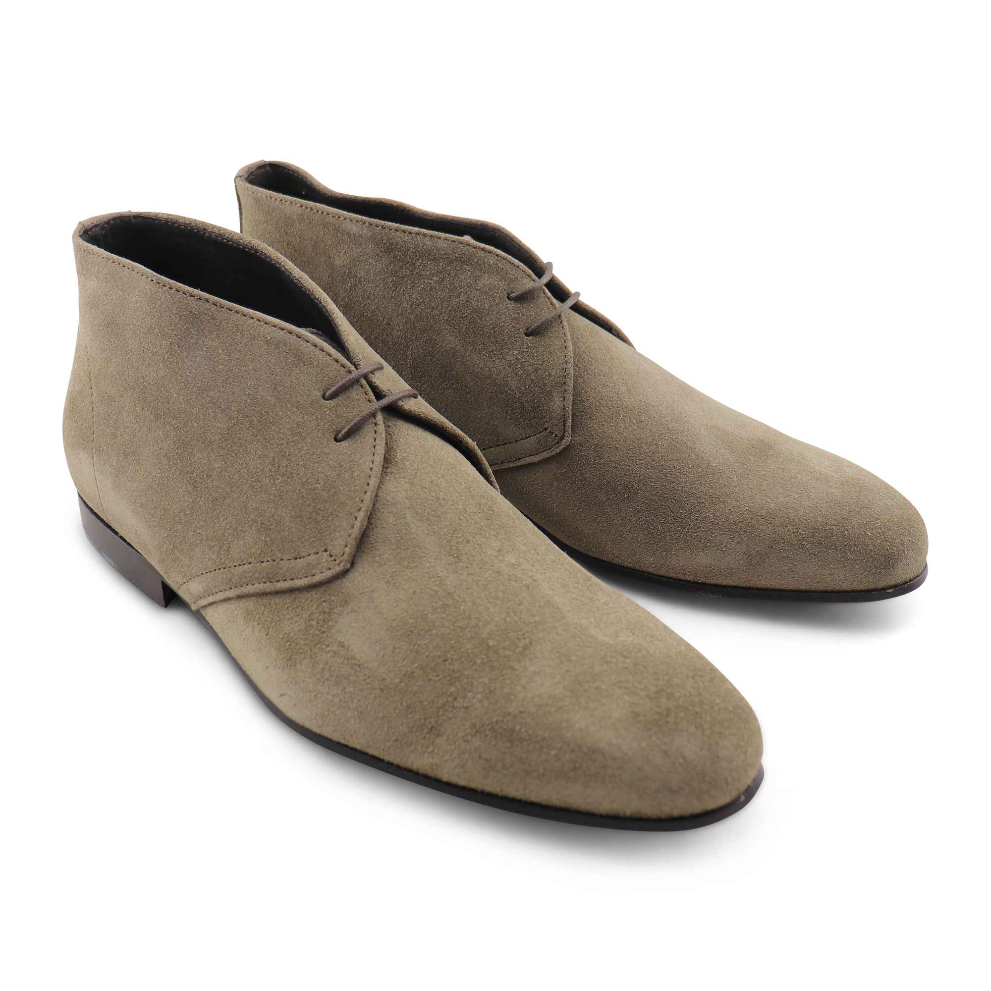 Polacchine taupe in camoscio