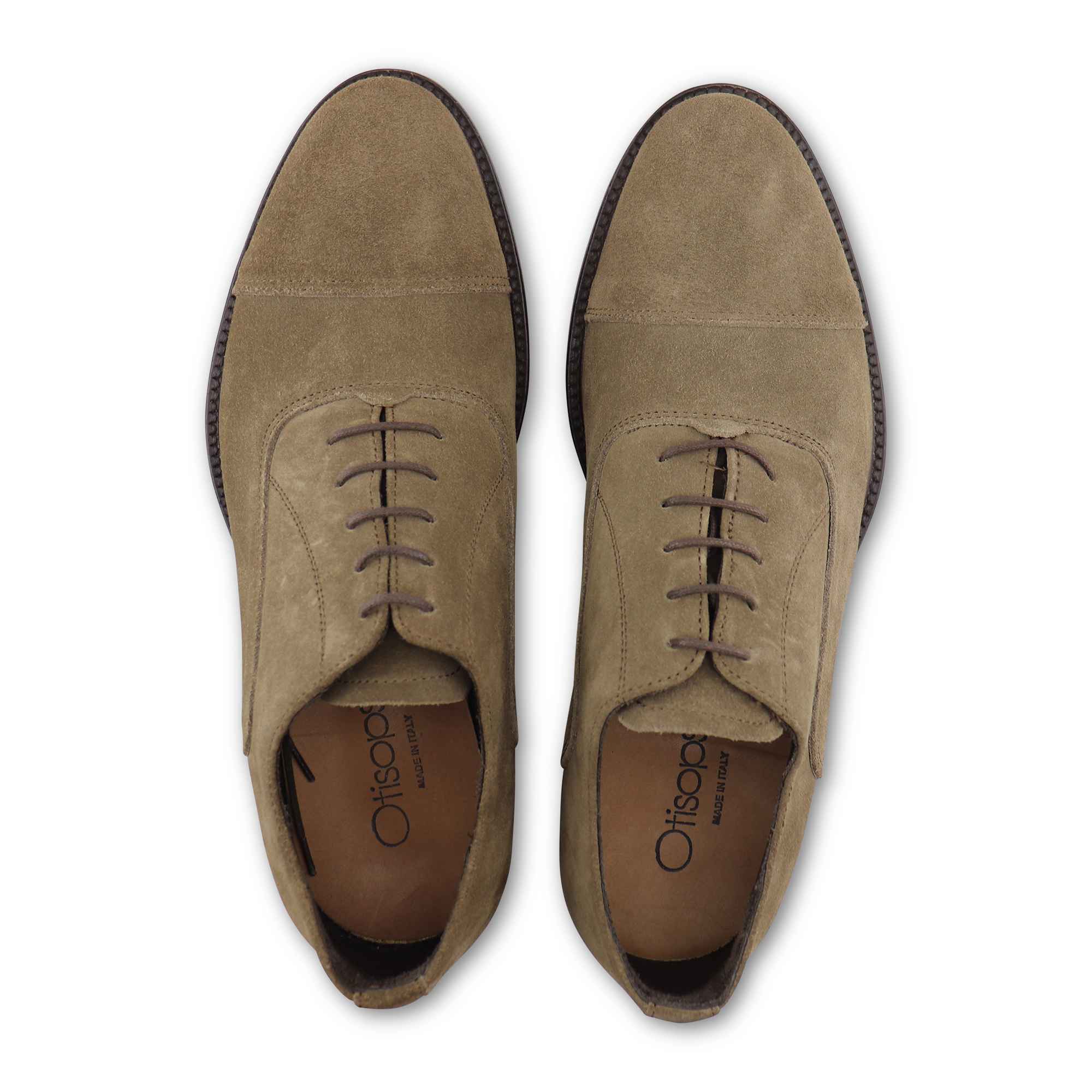 Francesina taupe in camoscio