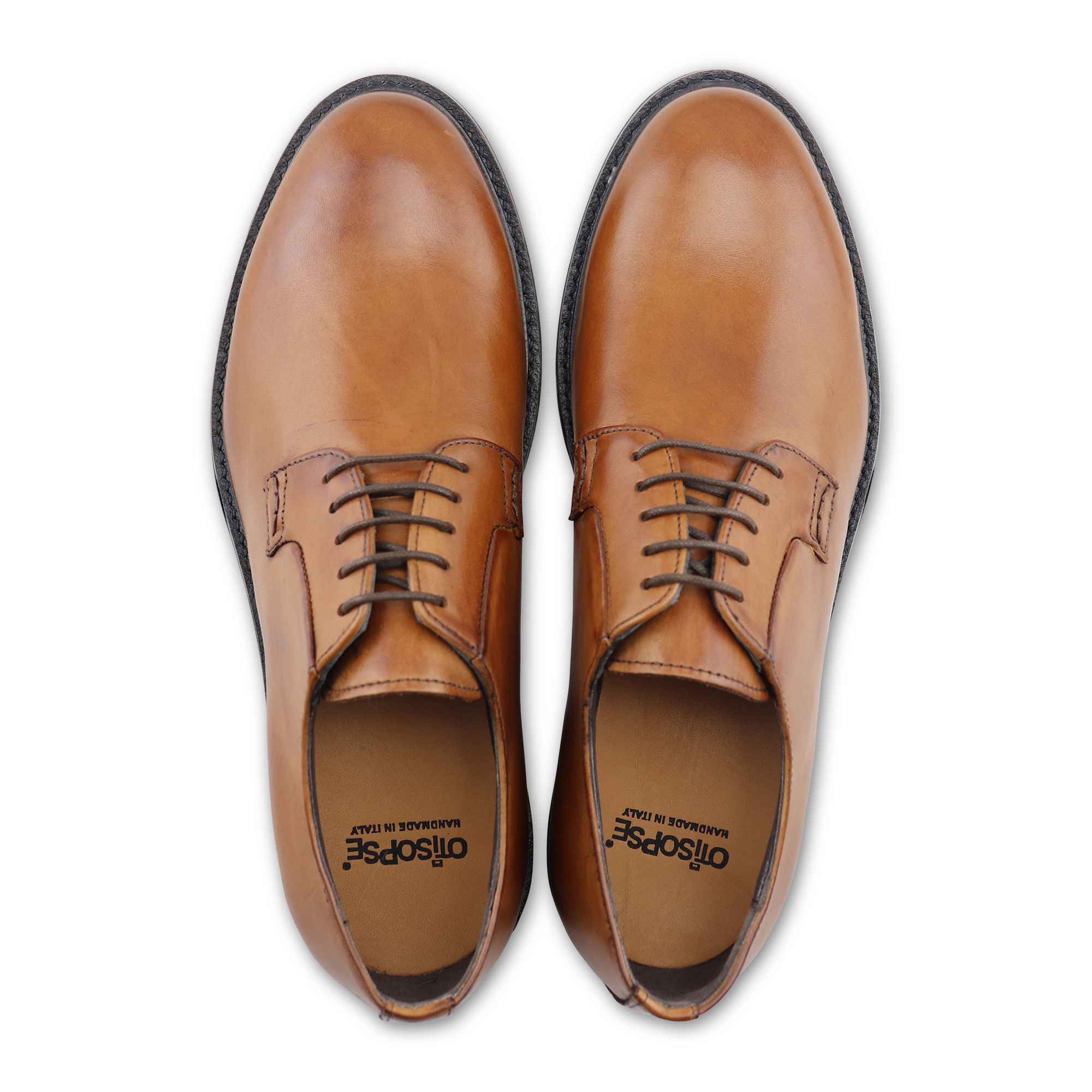 Derby cuoio in pelle