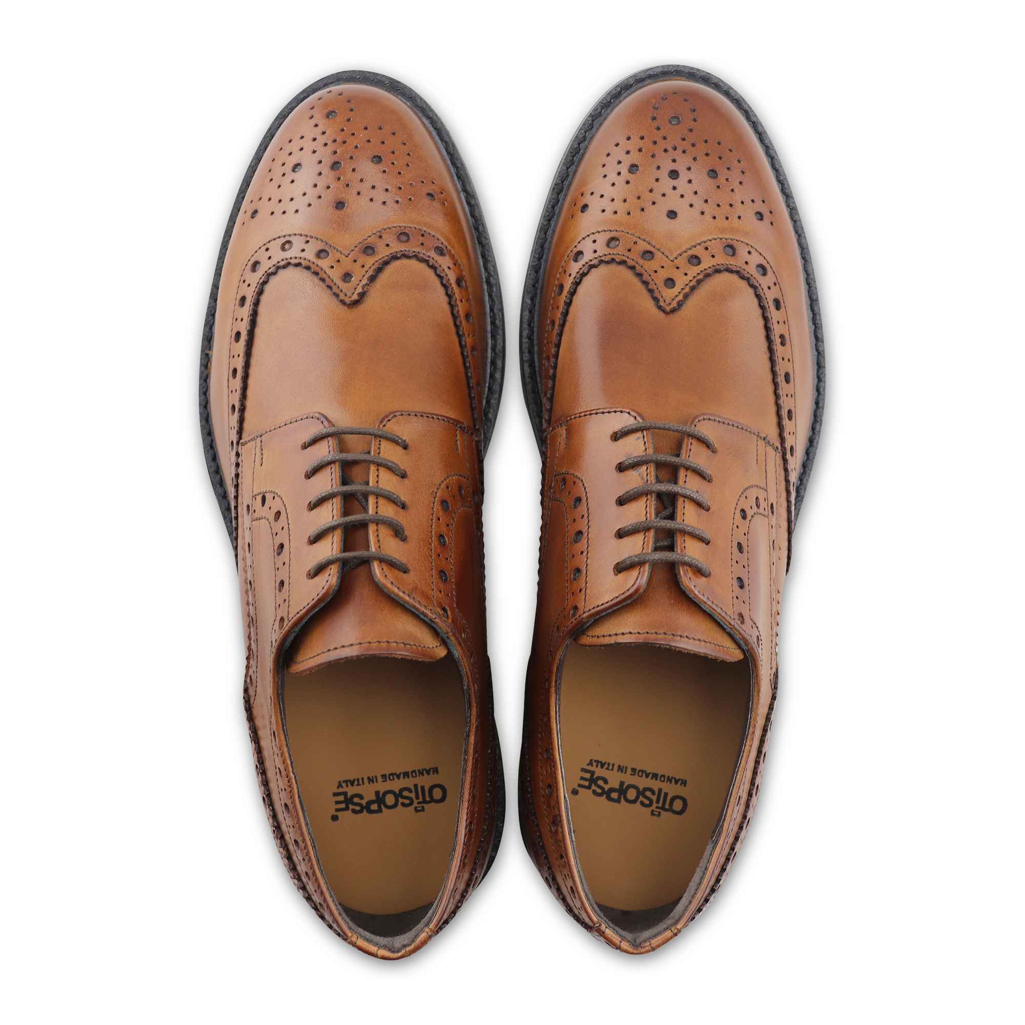 Derby cuoio in pelle