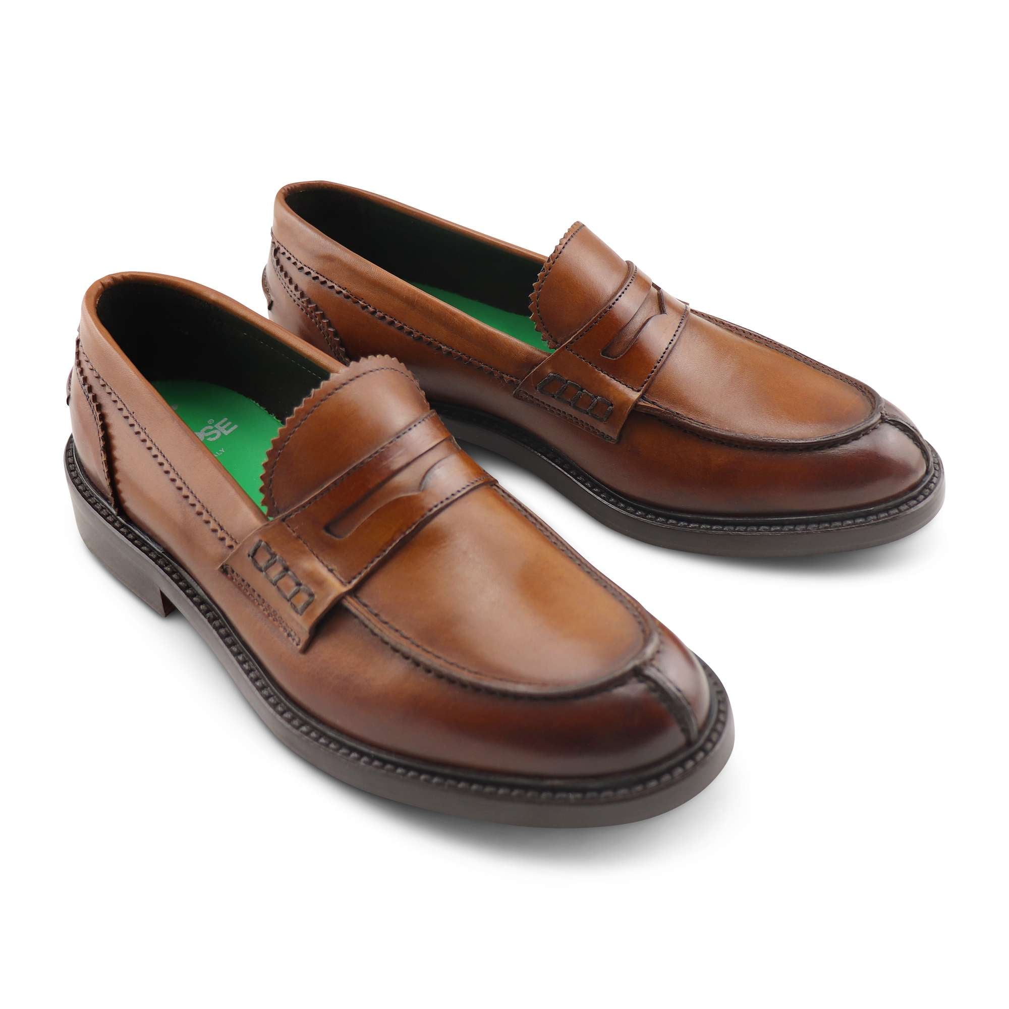 Mocassini cuoio in pelle