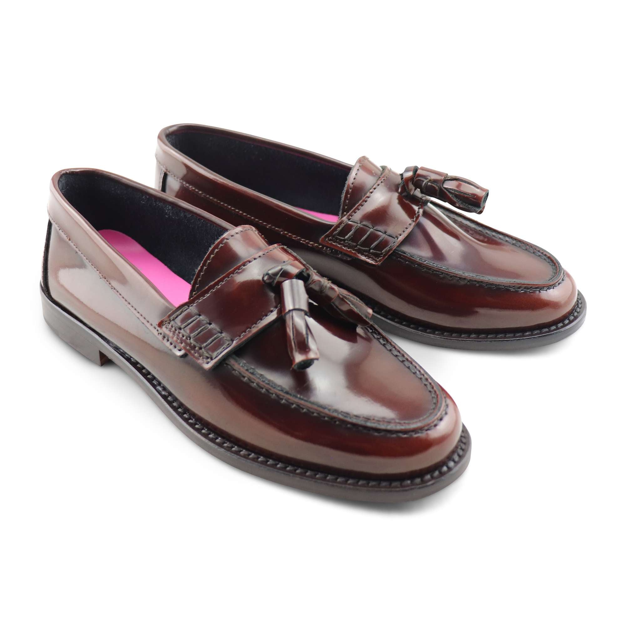 Mocassini sella in pelle spazzolata