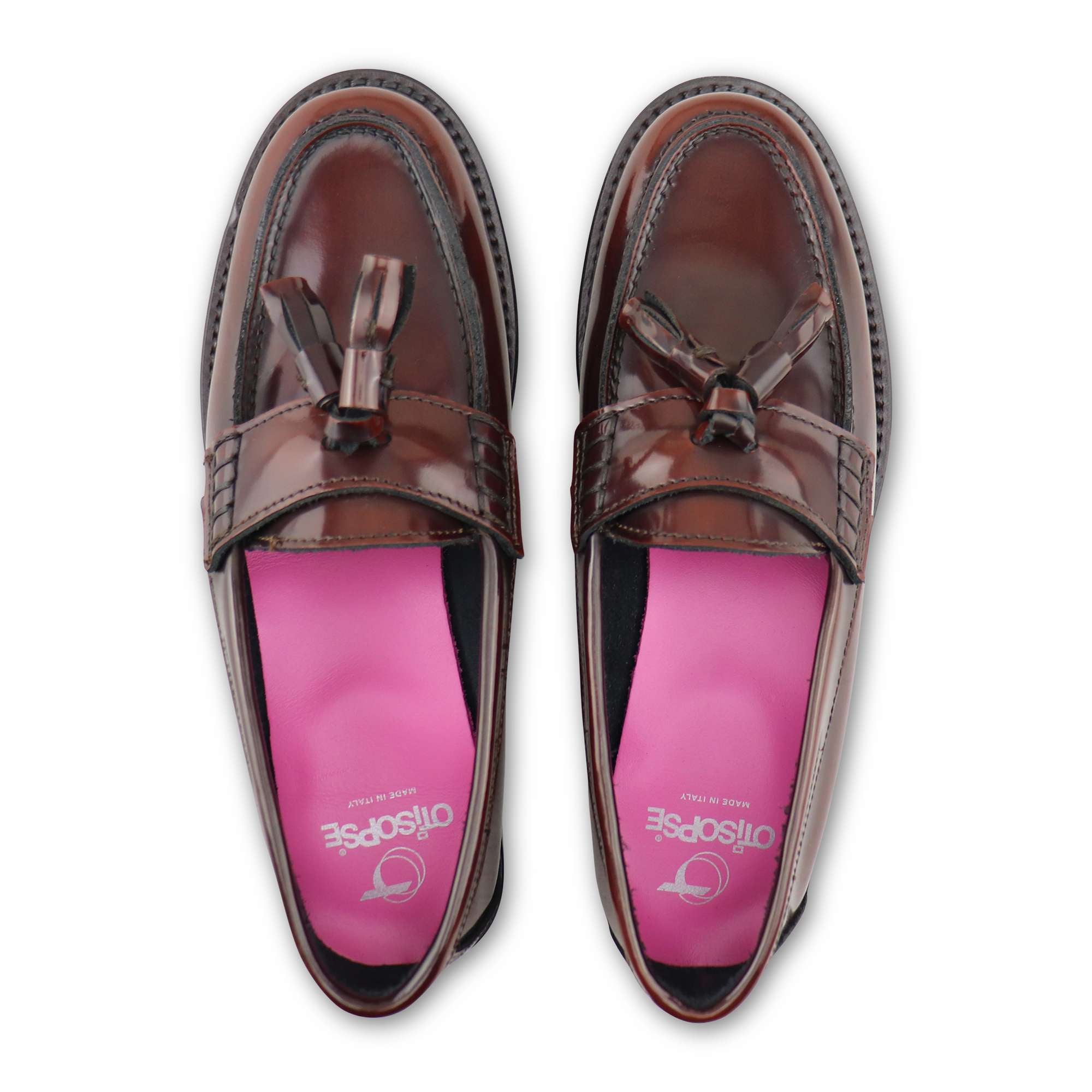 Mocassini sella in pelle spazzolata