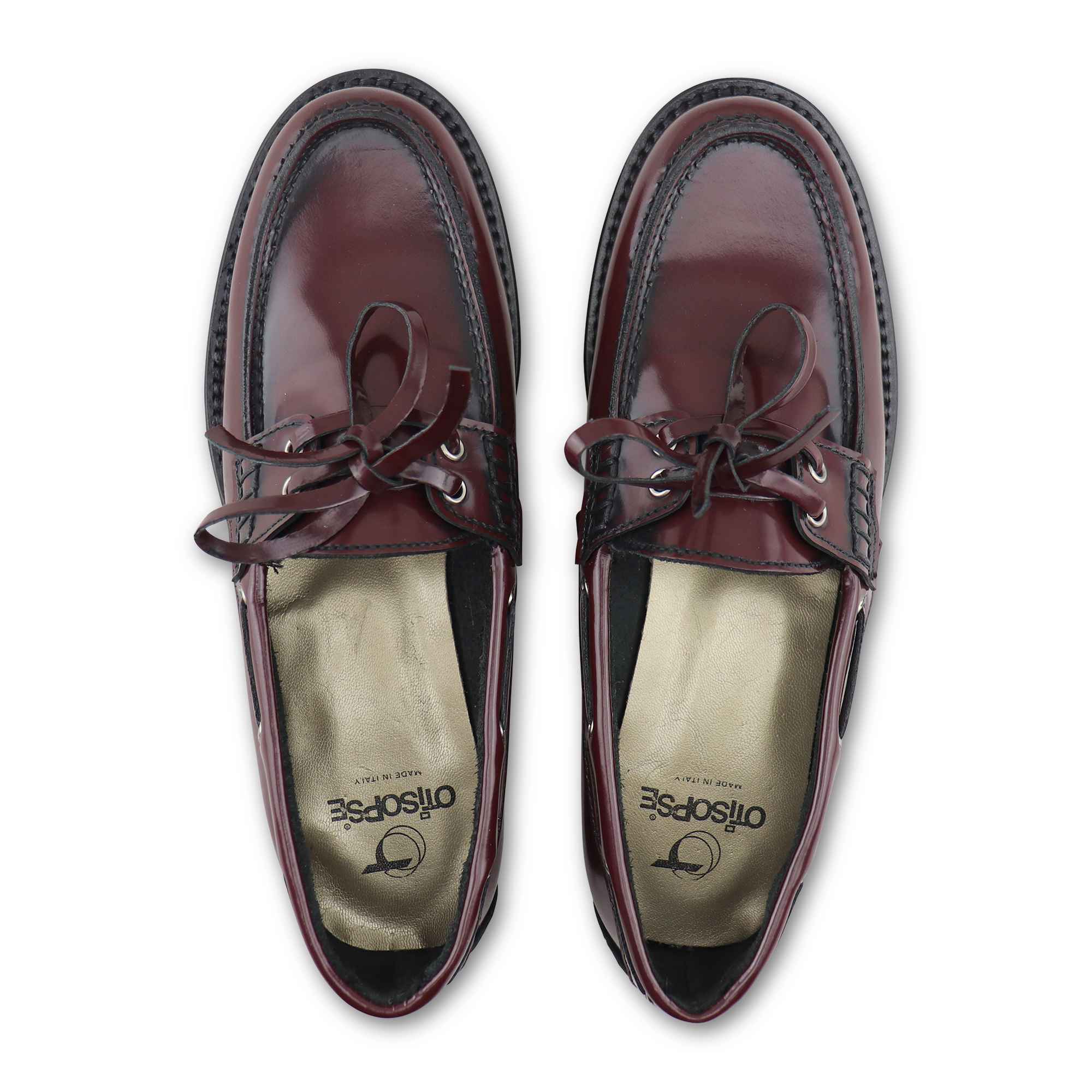 Mocassini fausta bordeaux in pelle spazzolata