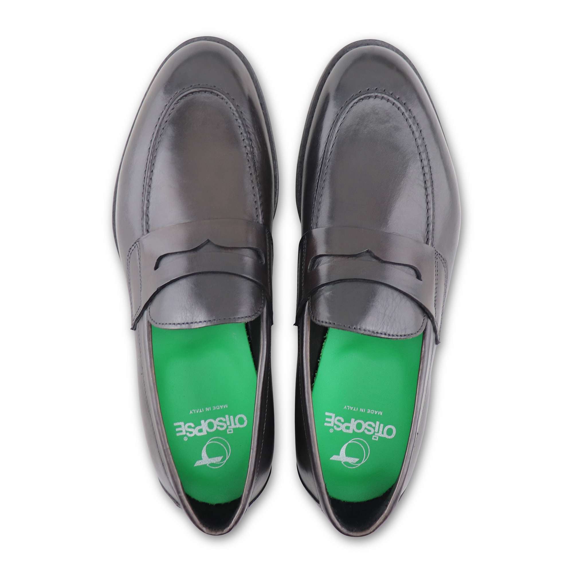 Mocassini testa di moro in pelle