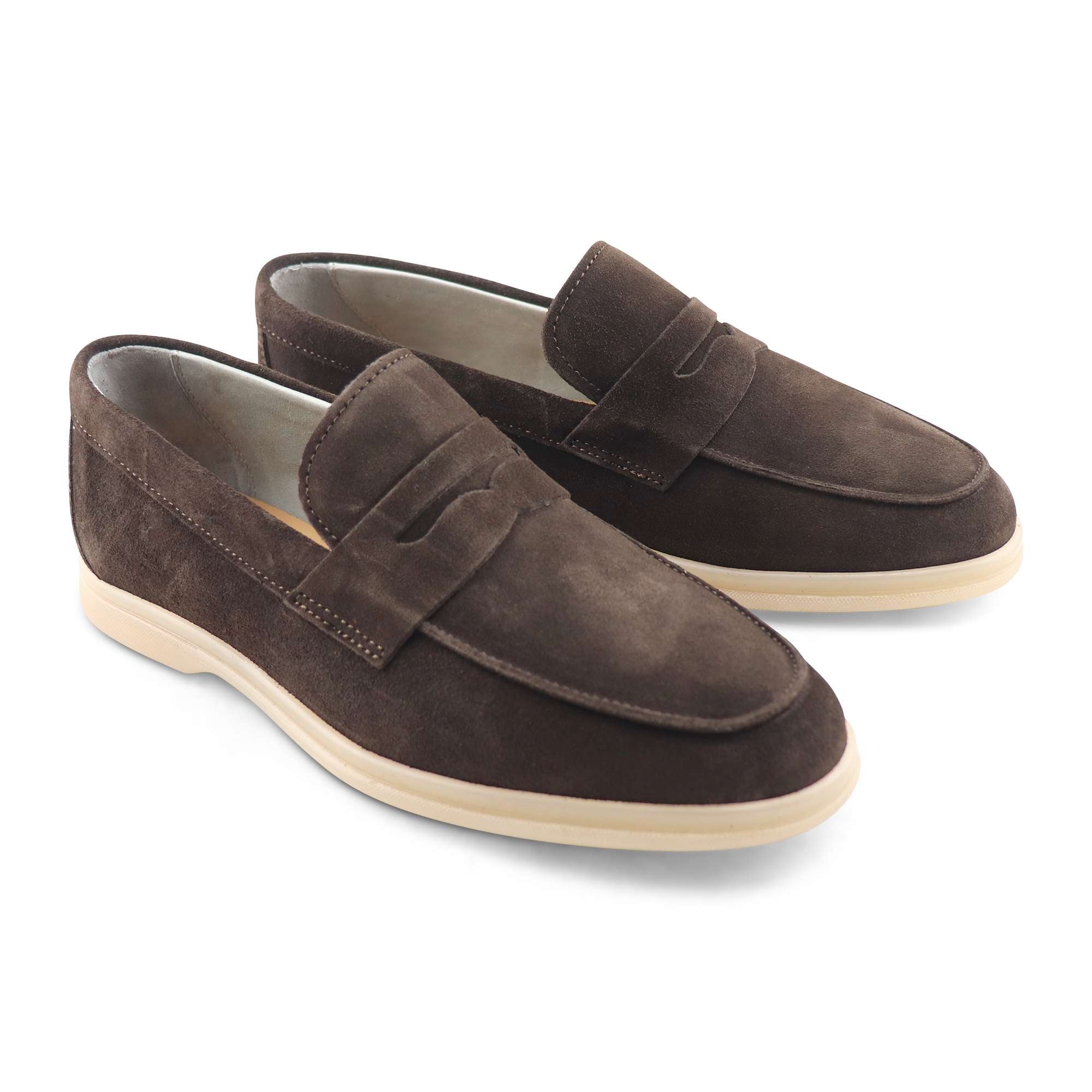 Mocassini testa di moro in camoscio