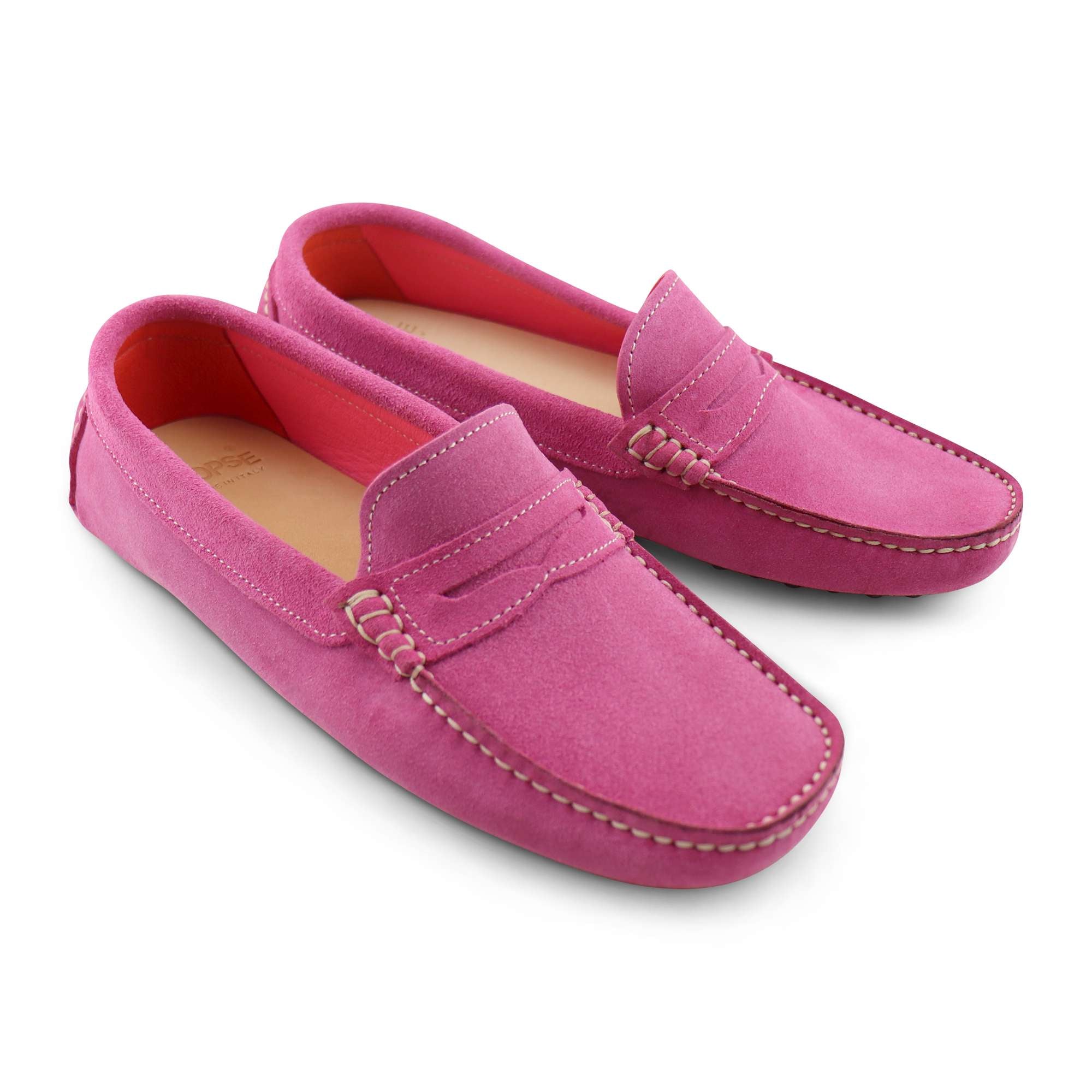 Gommini in camoscio fuxia