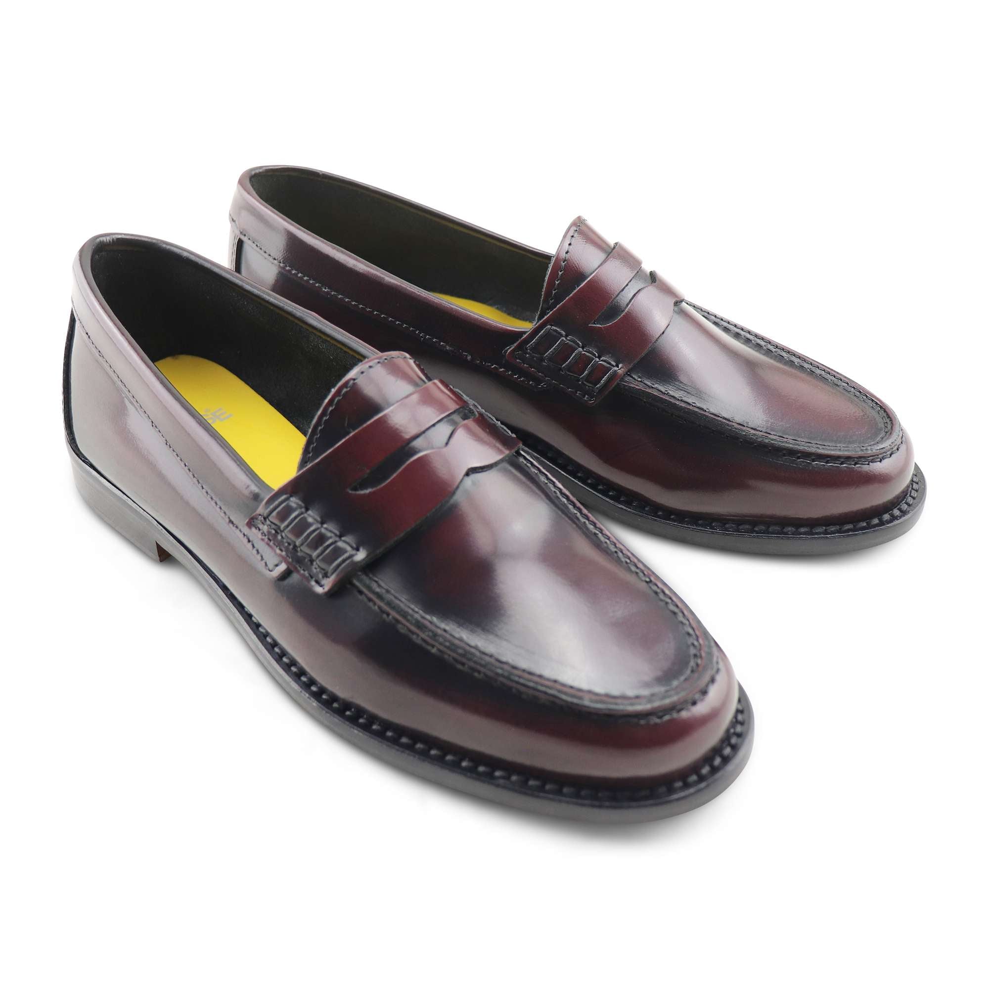 Mocassini donna in pelle bordo spazzolata