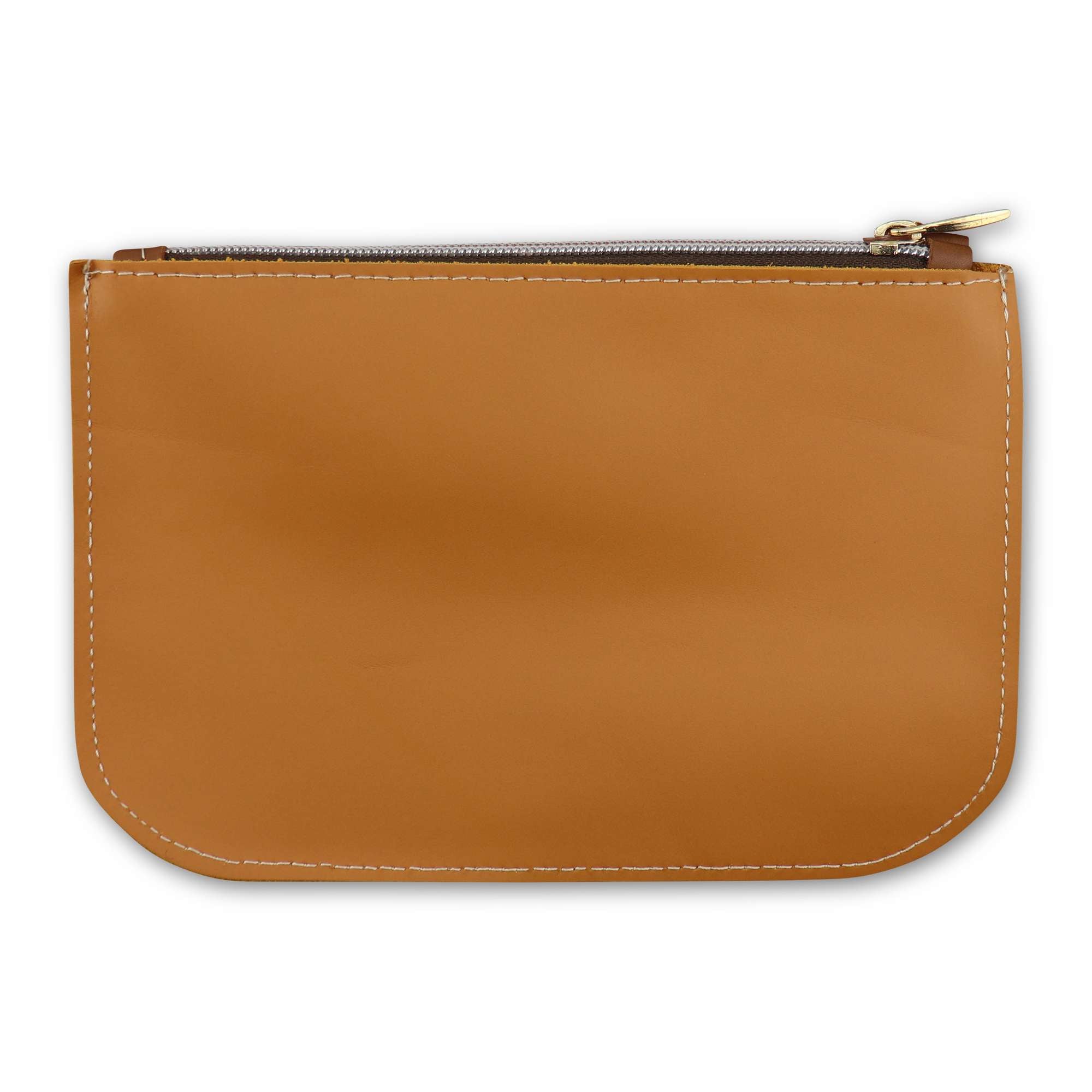 Pochette in pelle cuoio