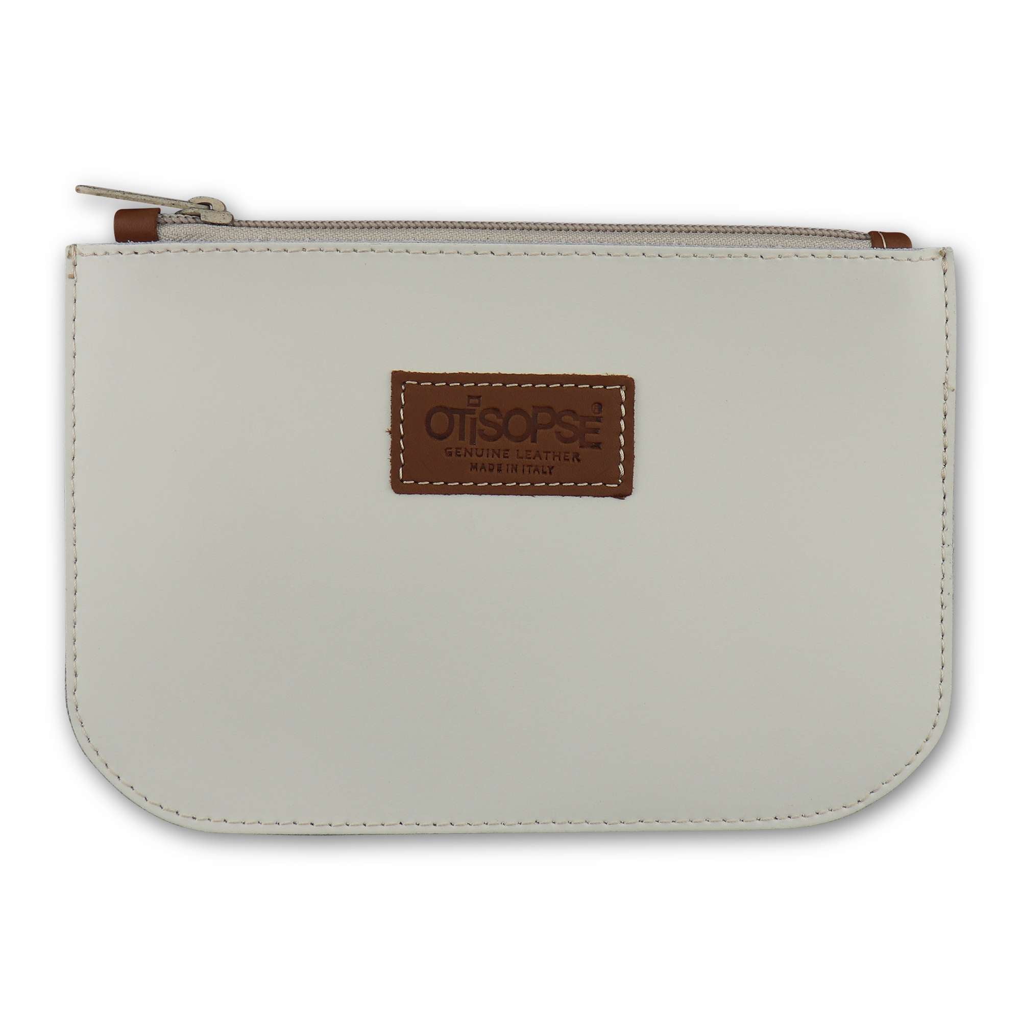 Pochette bianca in pelle