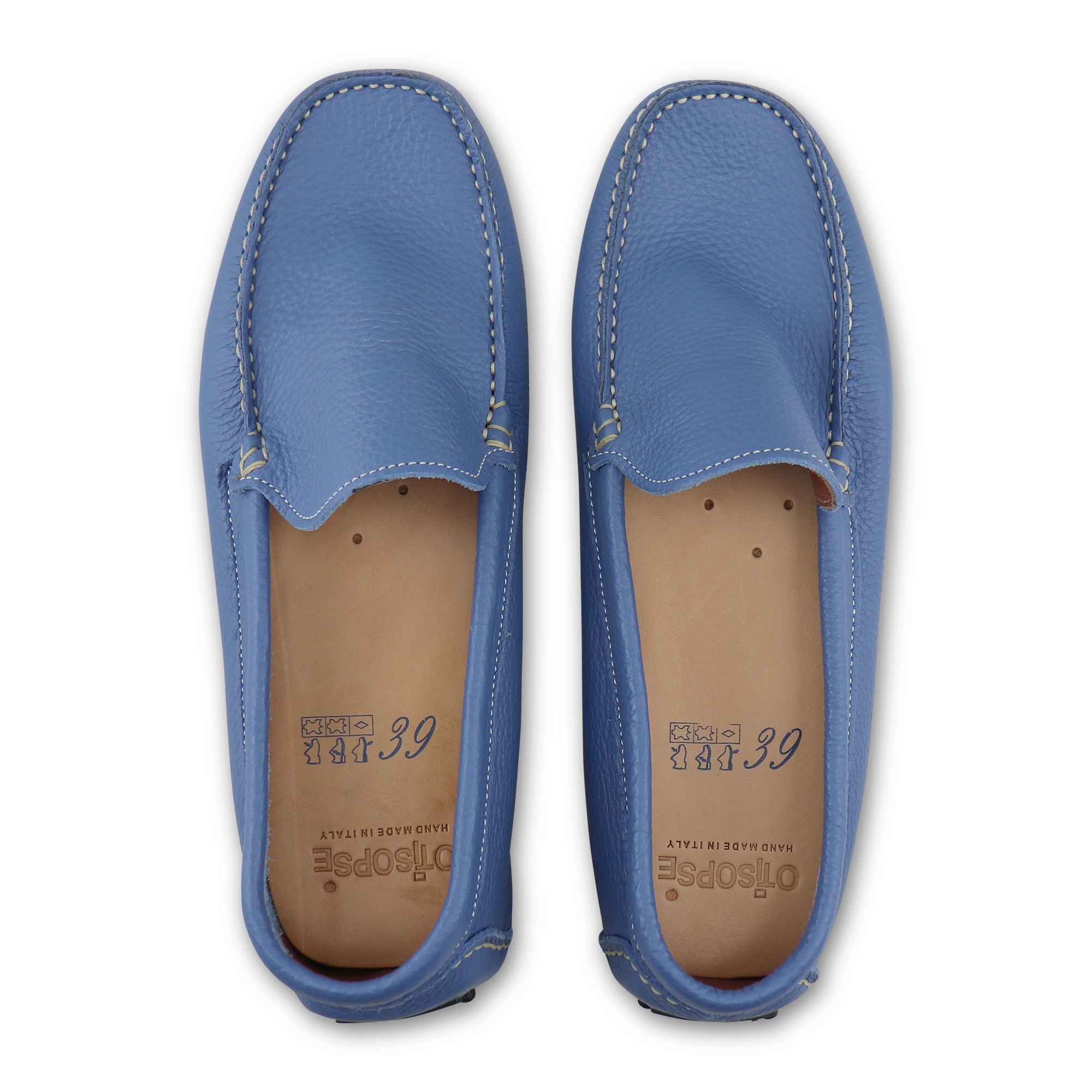 Gommini celesti in pelle