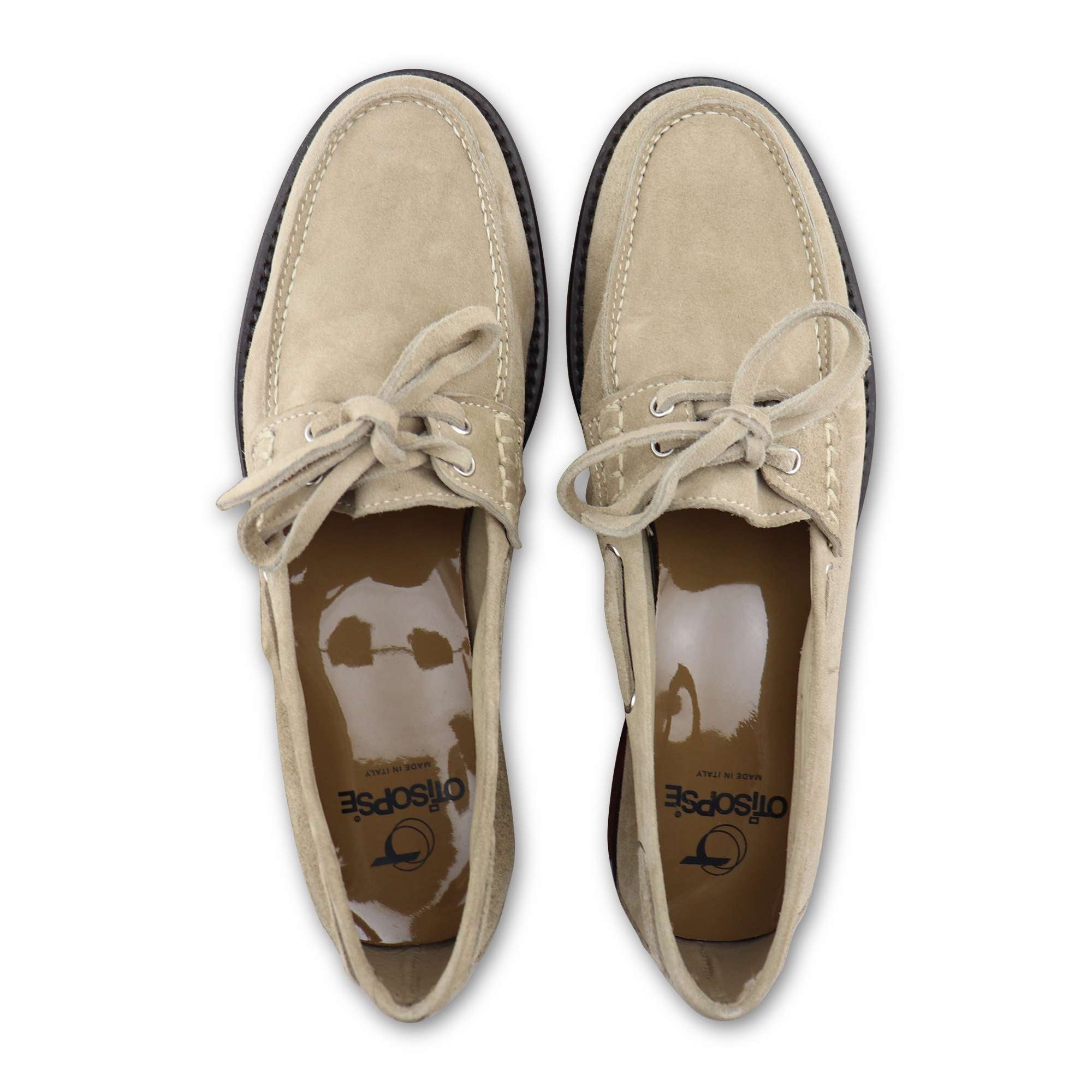 Mocassini fausta taupe in camoscio