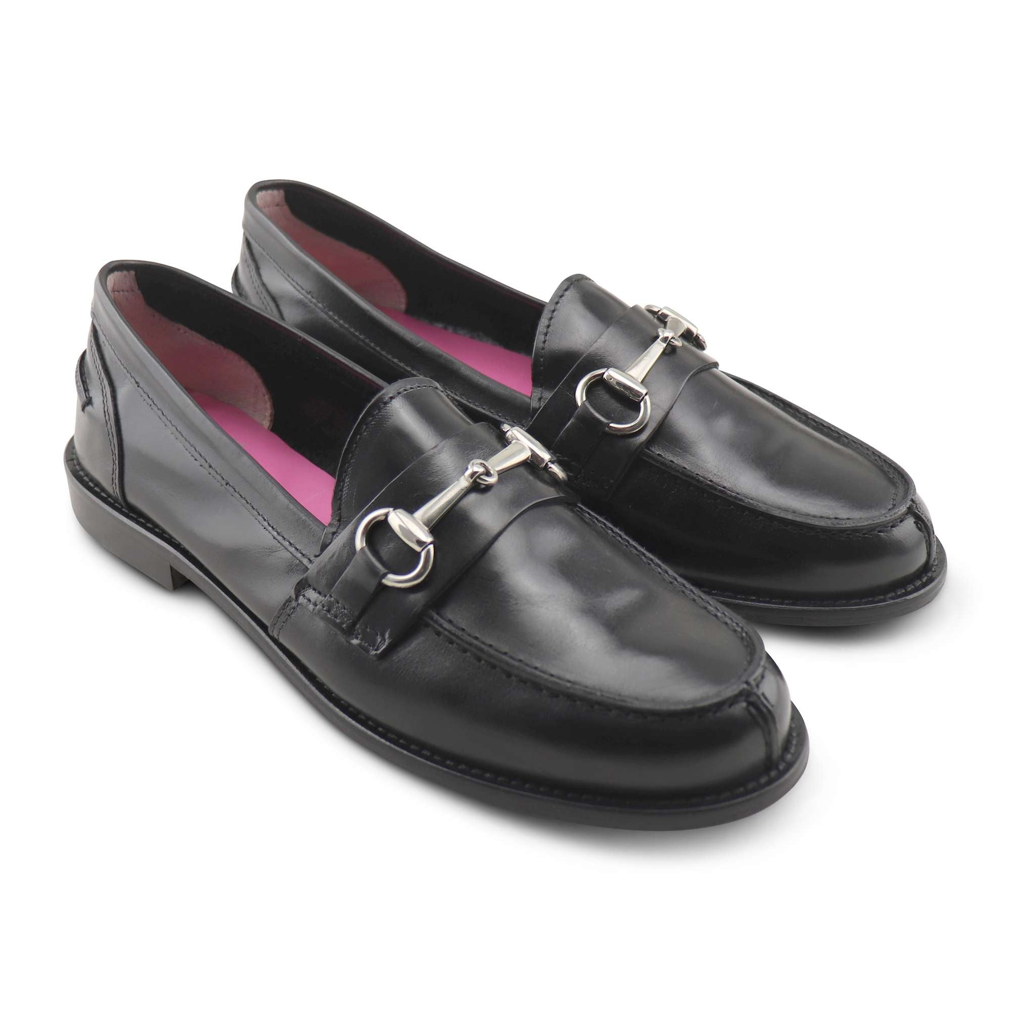 Mocassini neri in pelle
