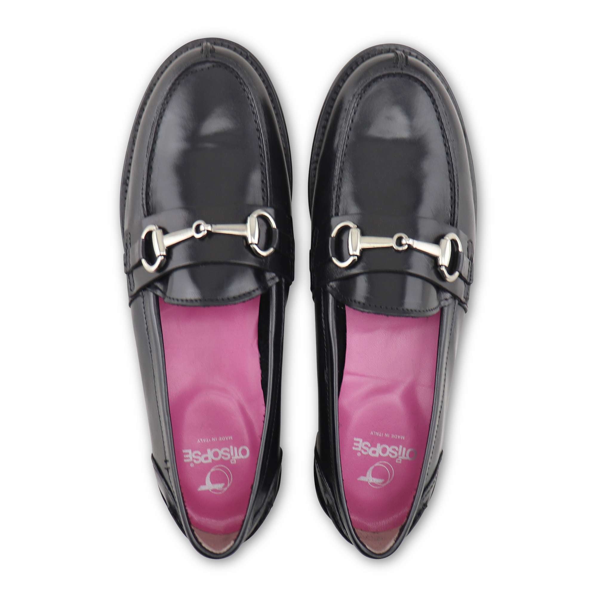 Mocassini neri in pelle