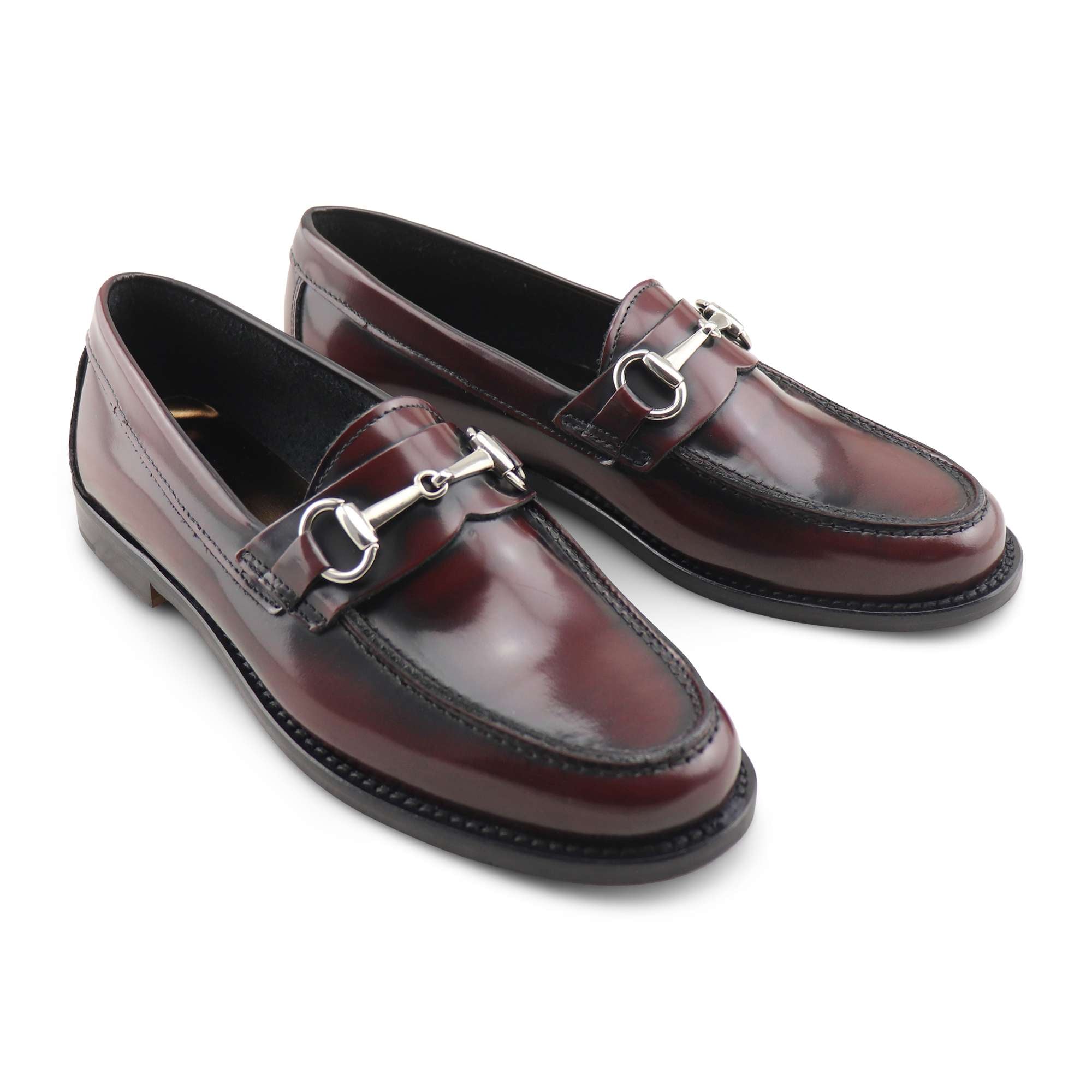 Marty bordeaux in pelle spazzolata