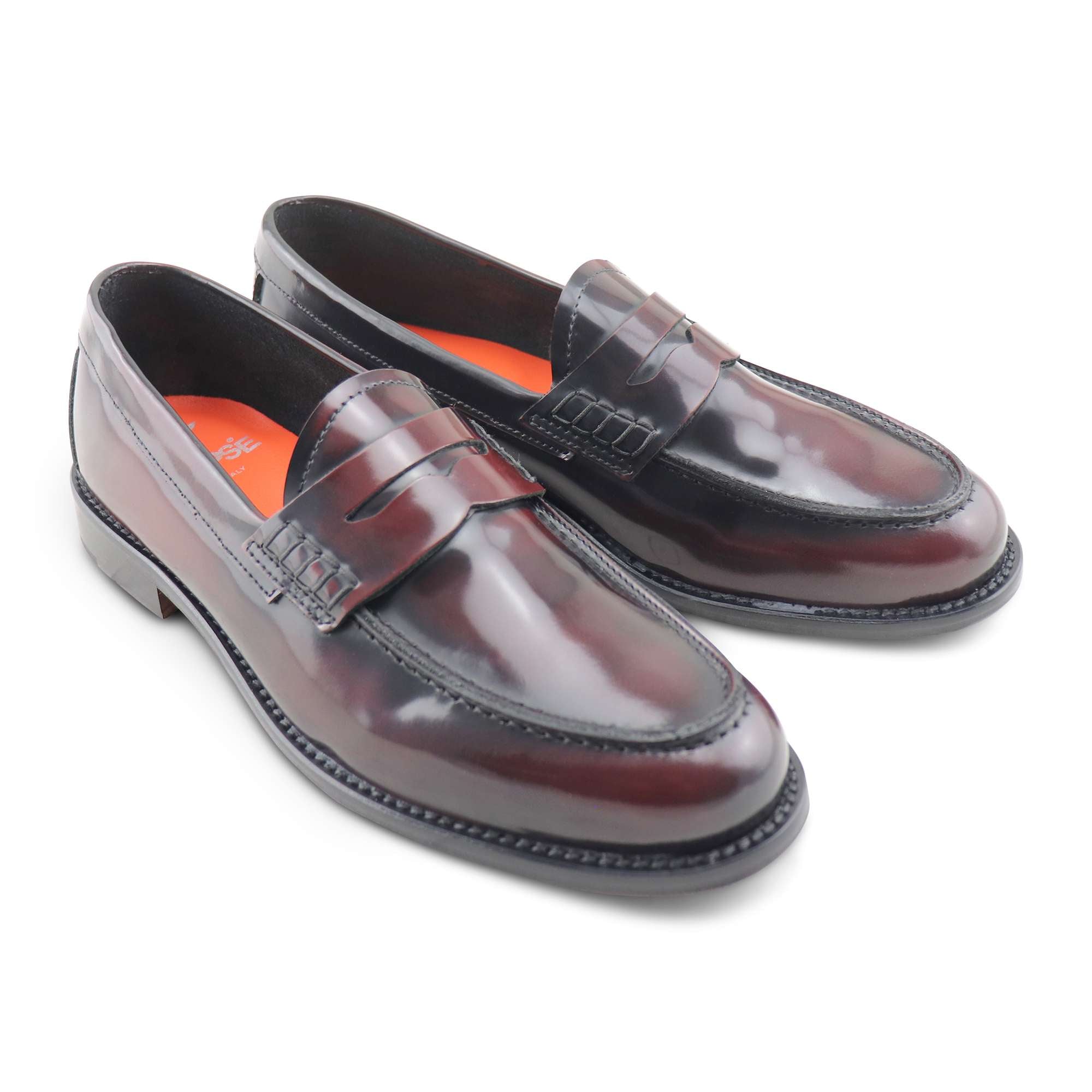 Toscano bordeaux in pelle spazzolata