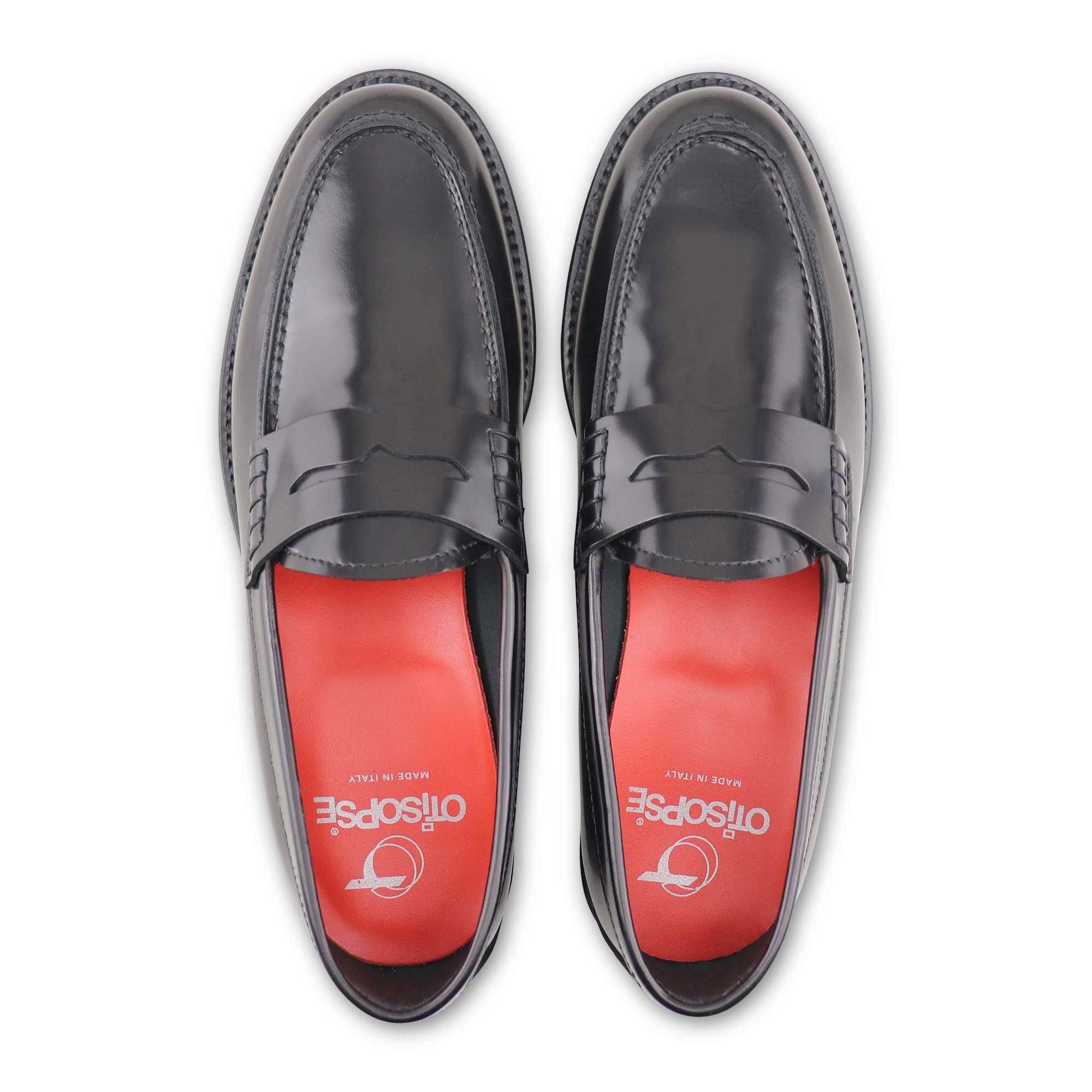 Toscano nero in pelle spazzolata