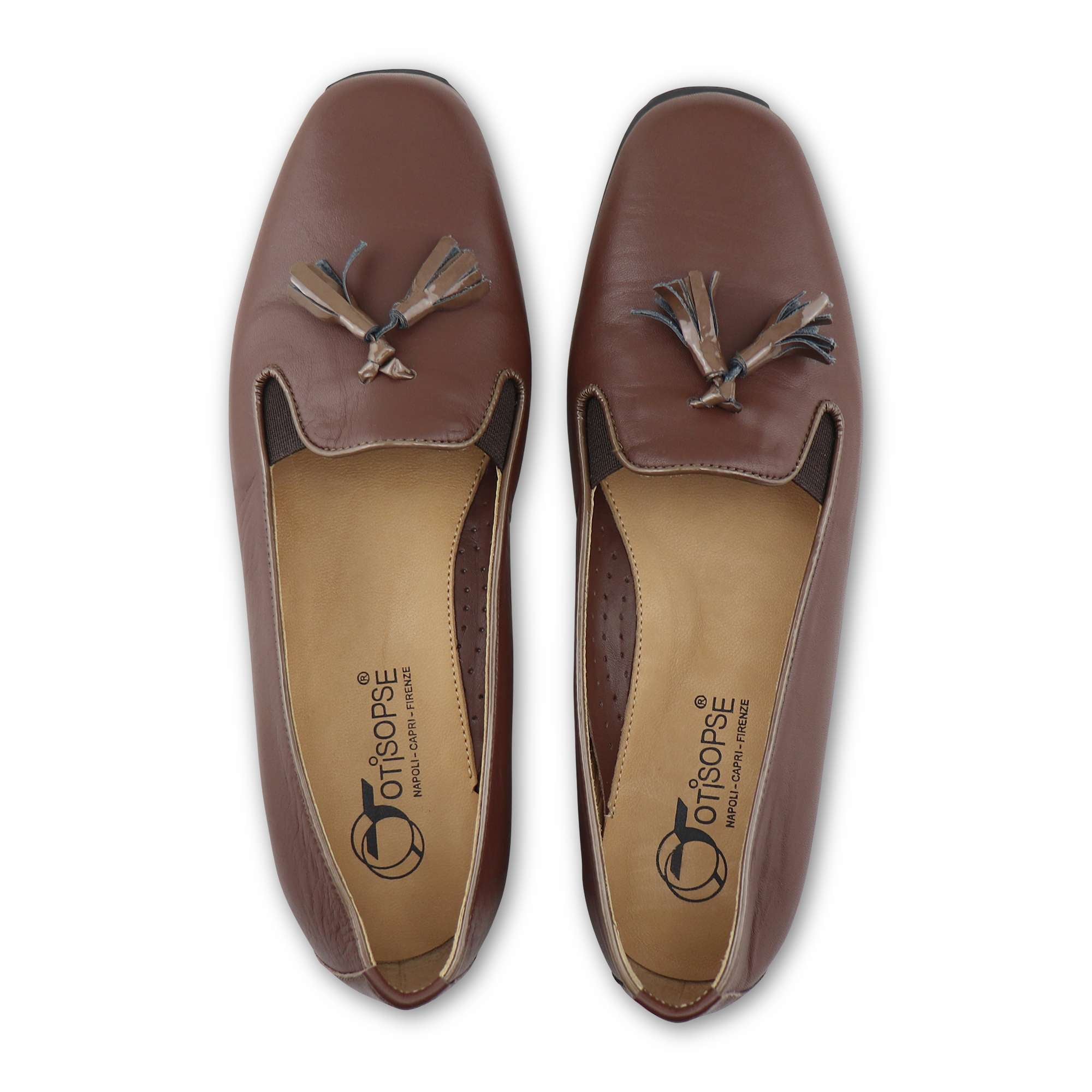 Tassel marrone in nappa