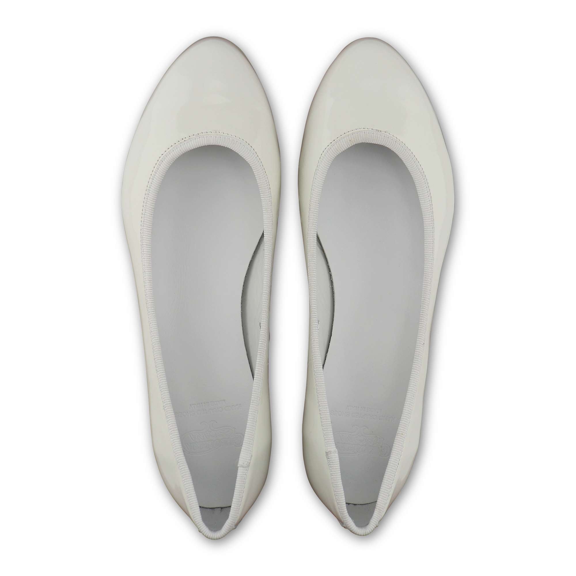 Ballerine biance in vernice