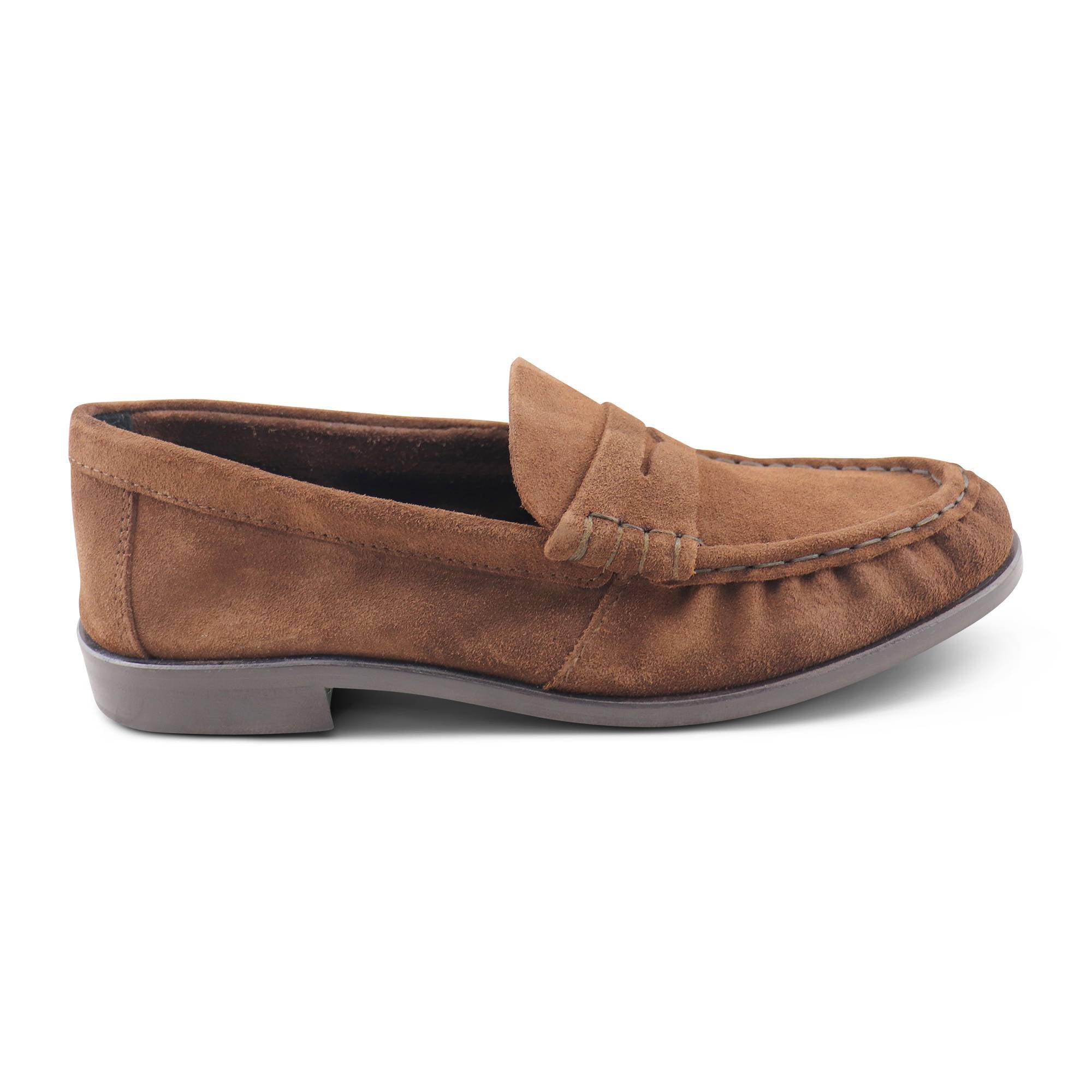 Mocassini sigaro in camoscio