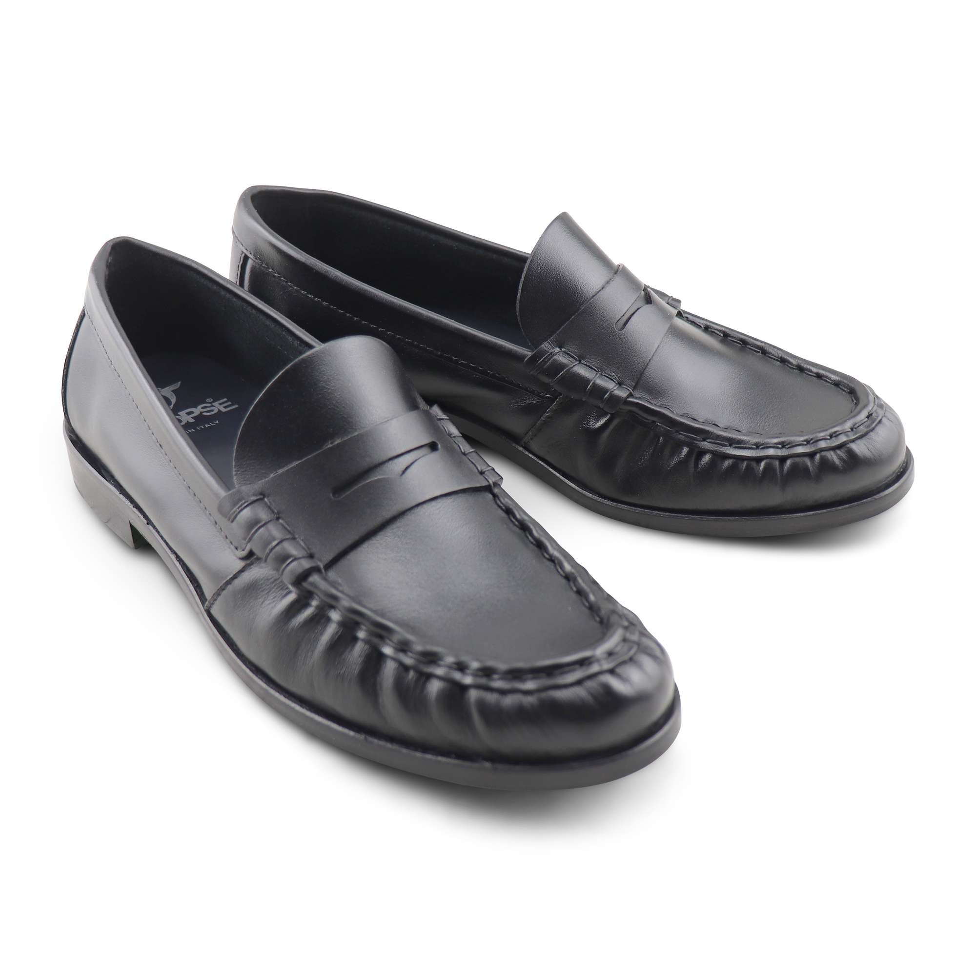 Mocassini nero in pelle