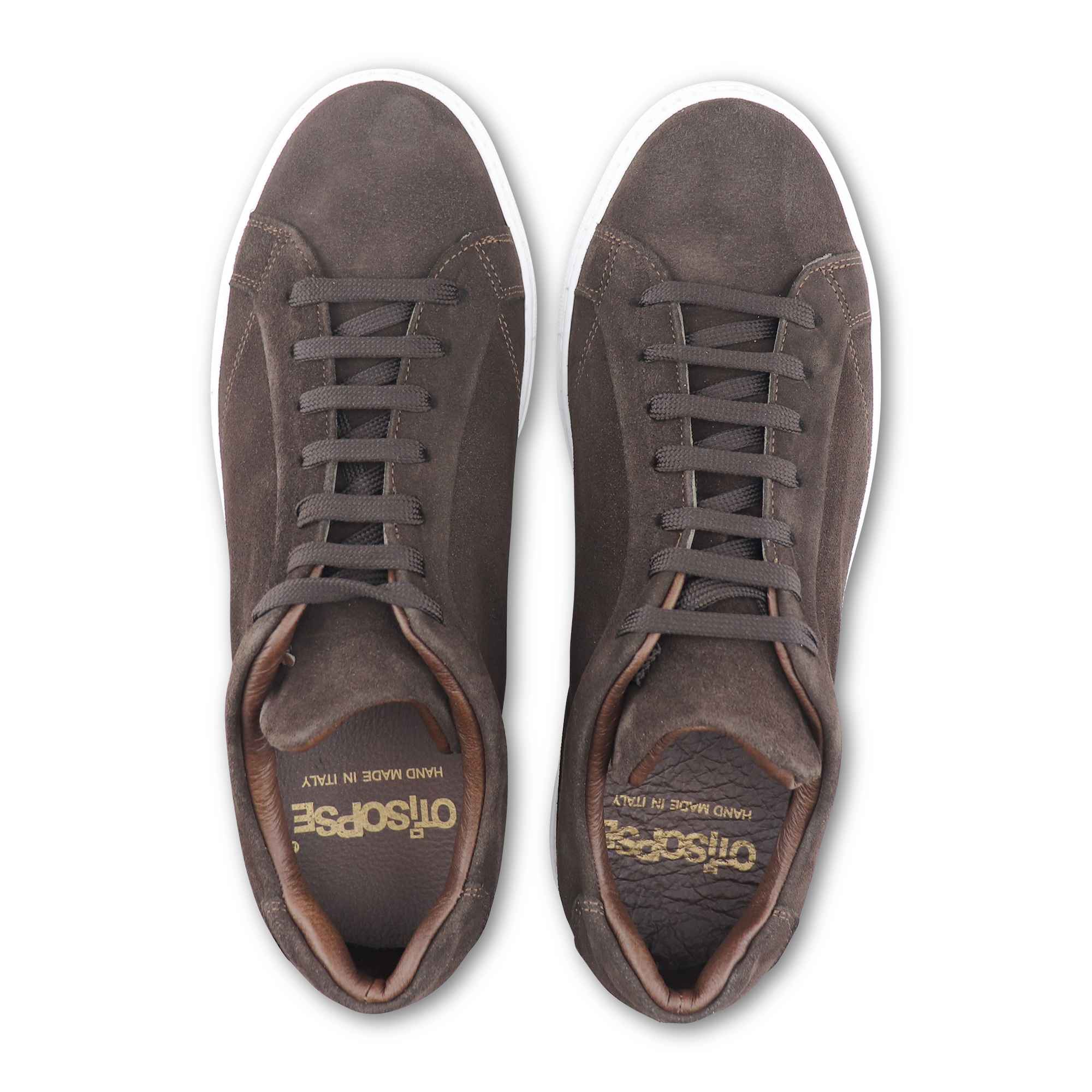 Sneakers in camoscio testa di moro