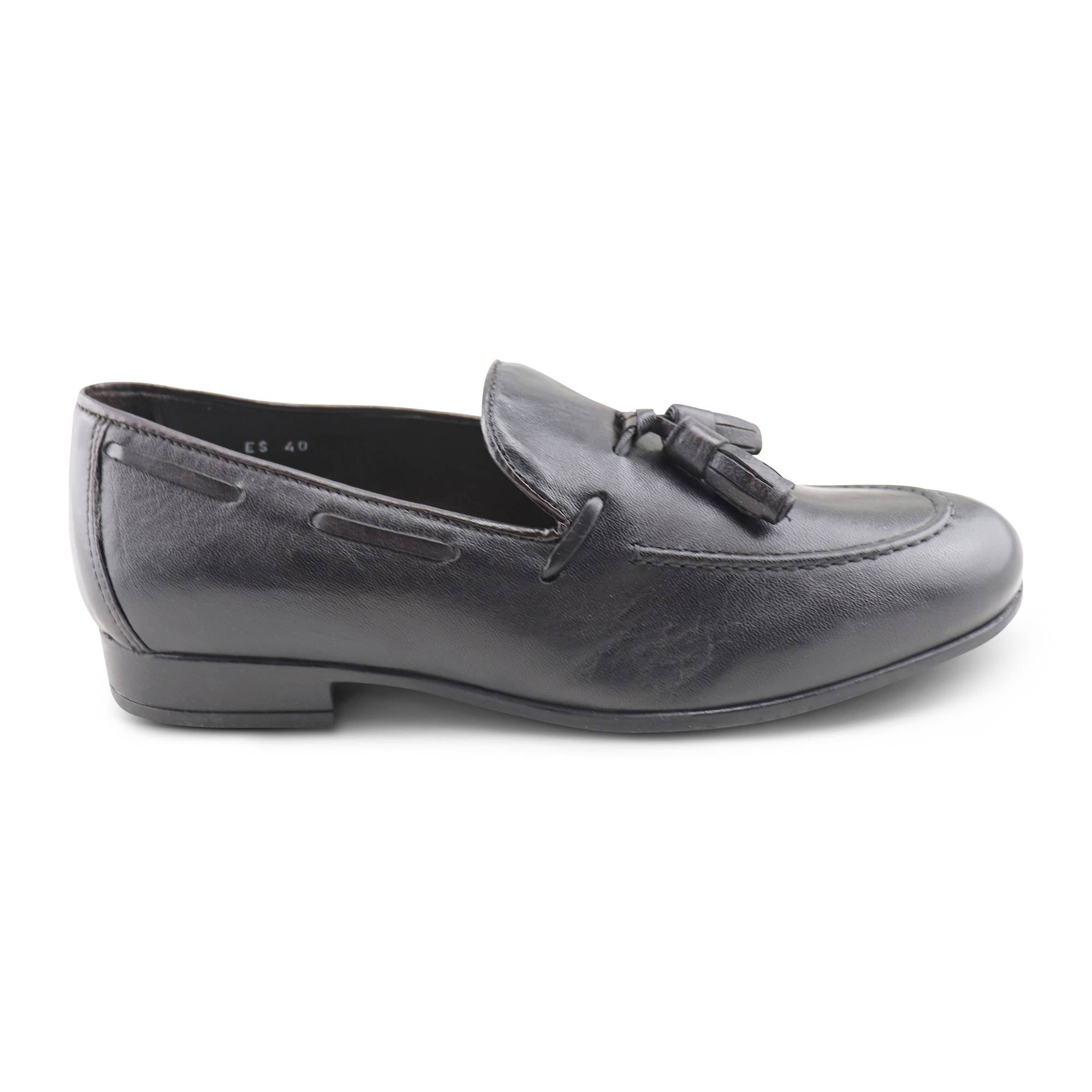 Mocassini tassel in pelle soft testa di moro