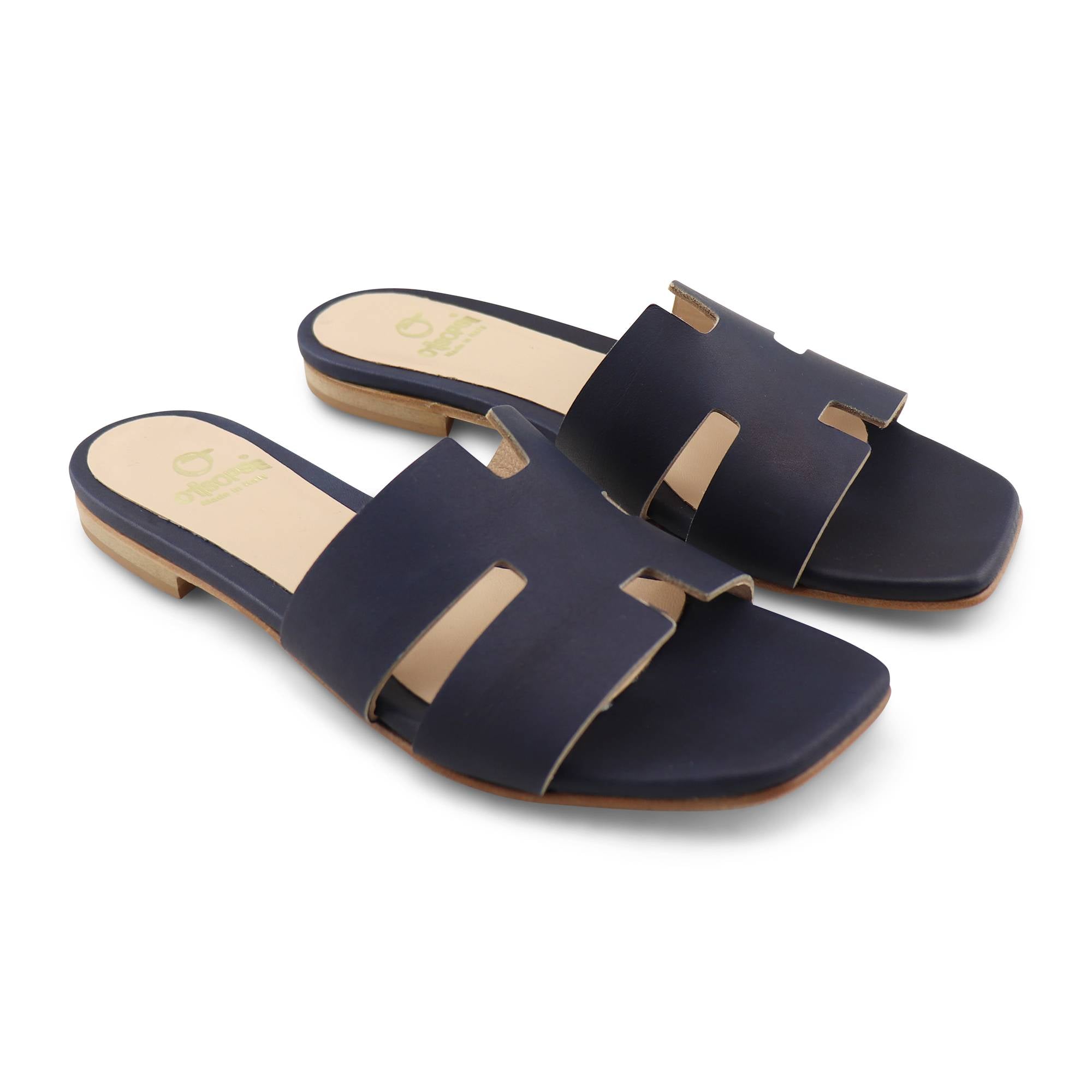 Ciabatta oceano in pelle tacco 10