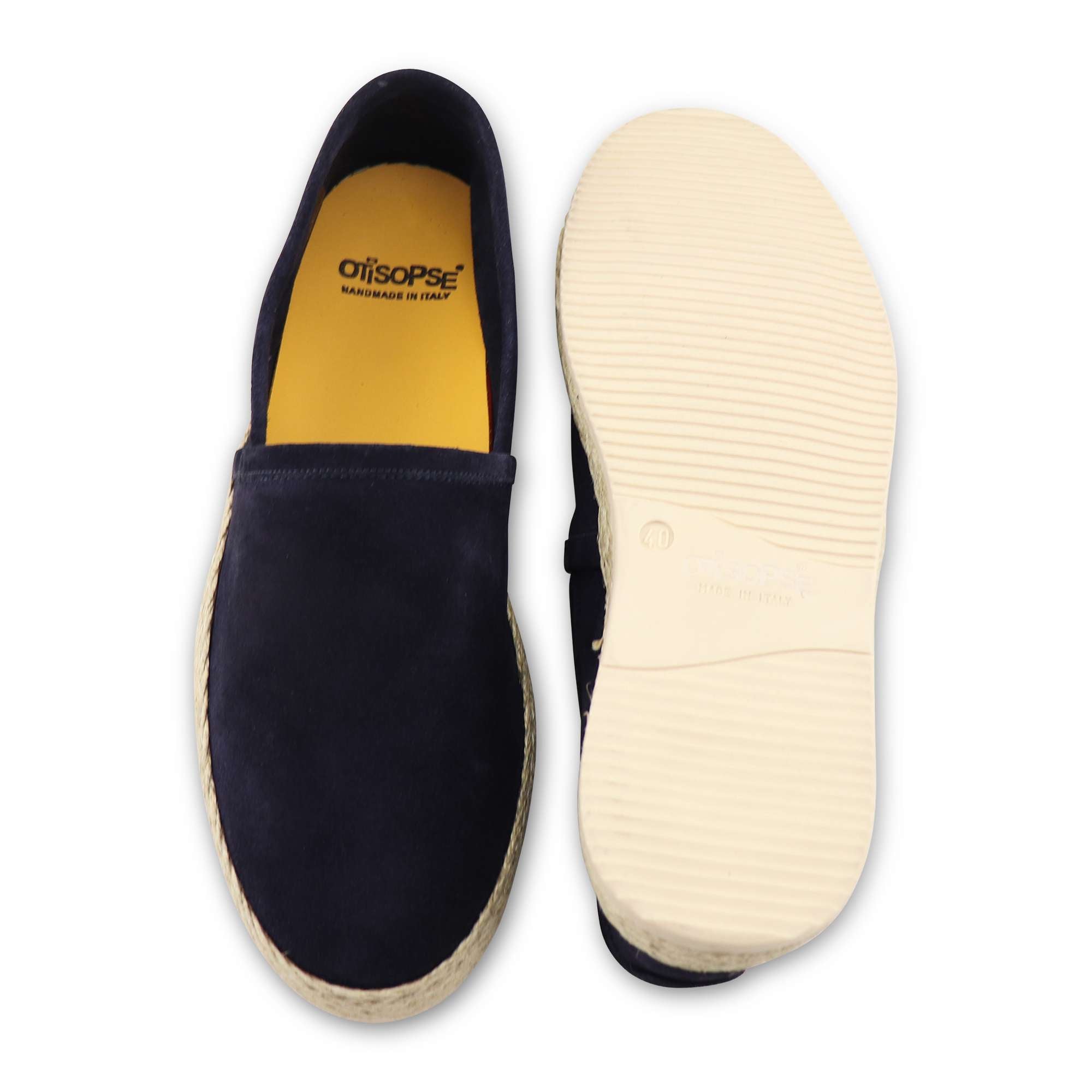 Espadrillas blu in camoscio