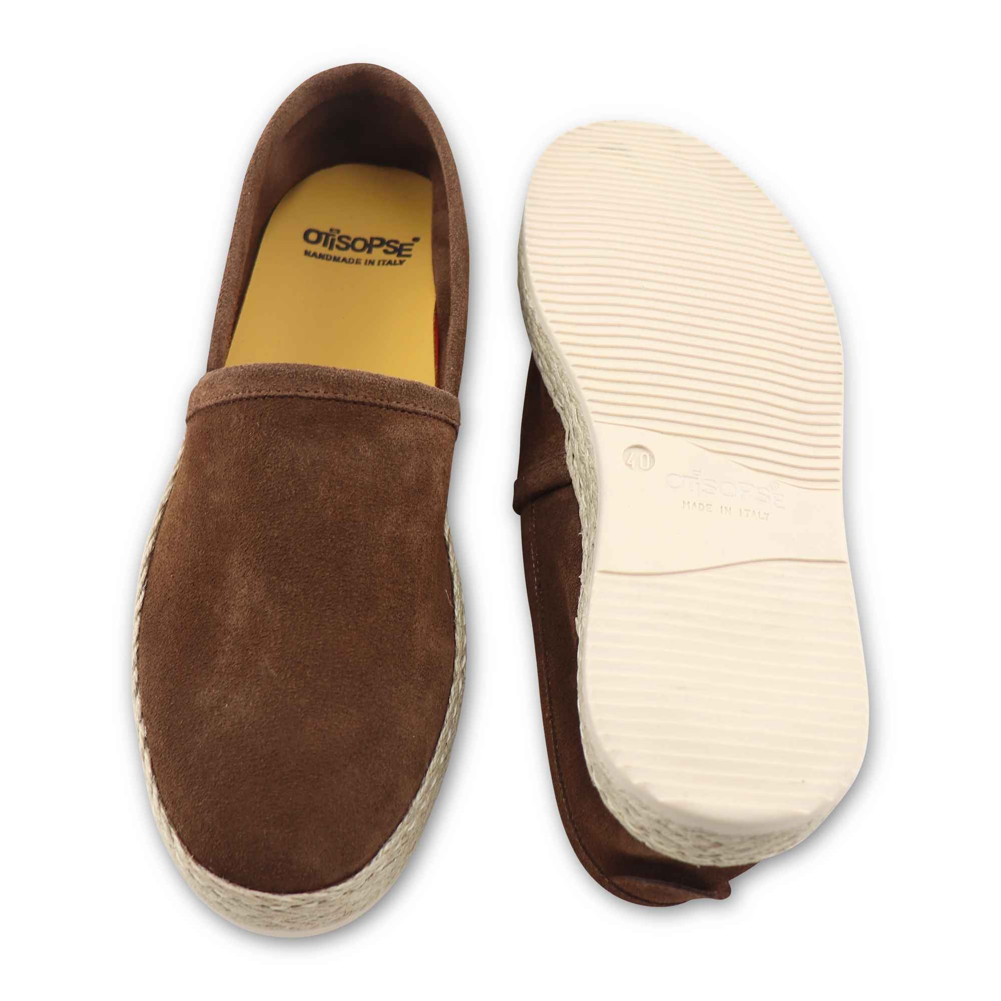 Espadrillas bruciato in camoscio