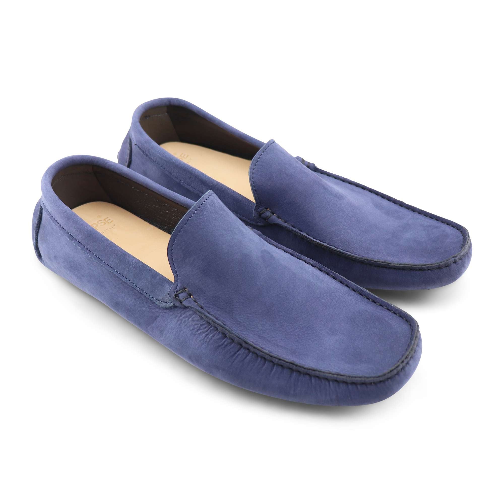Gommini blu in nabuk