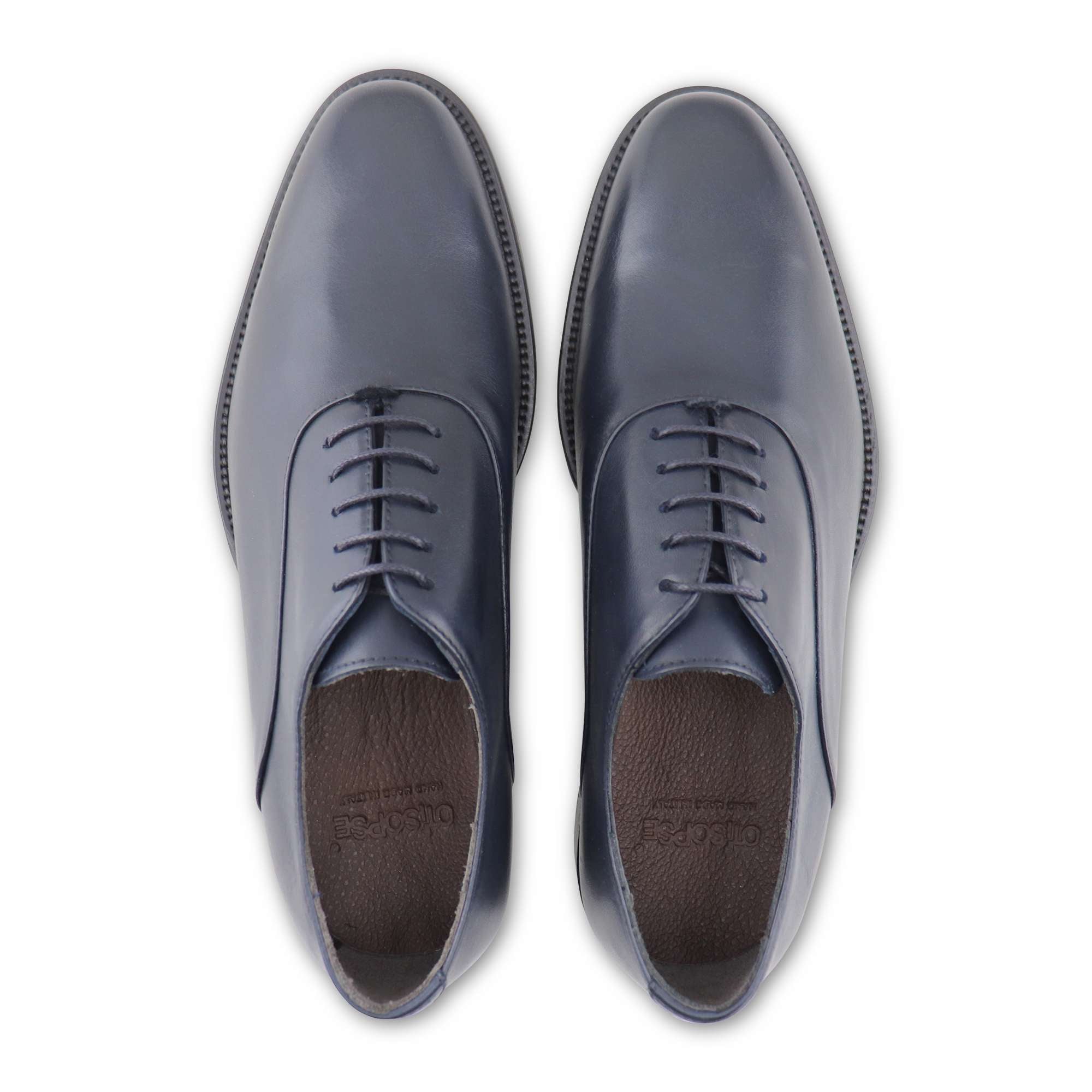 Francesine blu in pelle
