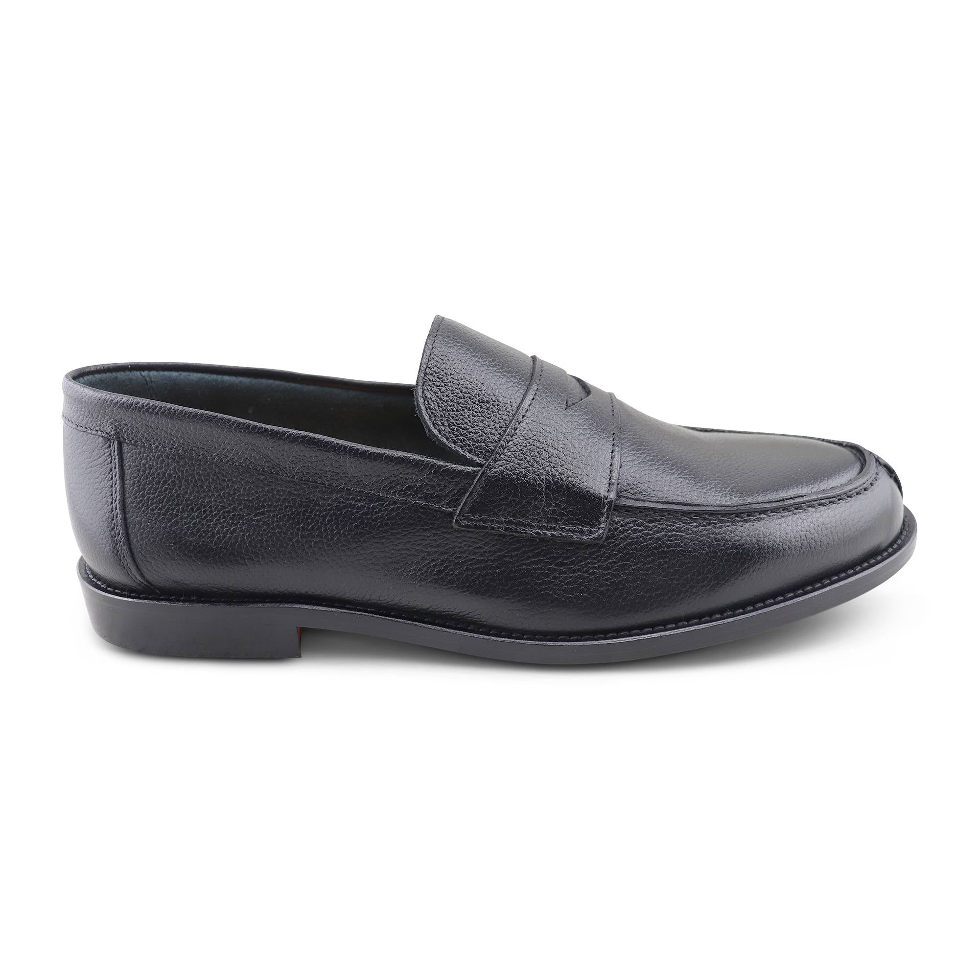 Mocassino college uomo in pelle bottolata nero