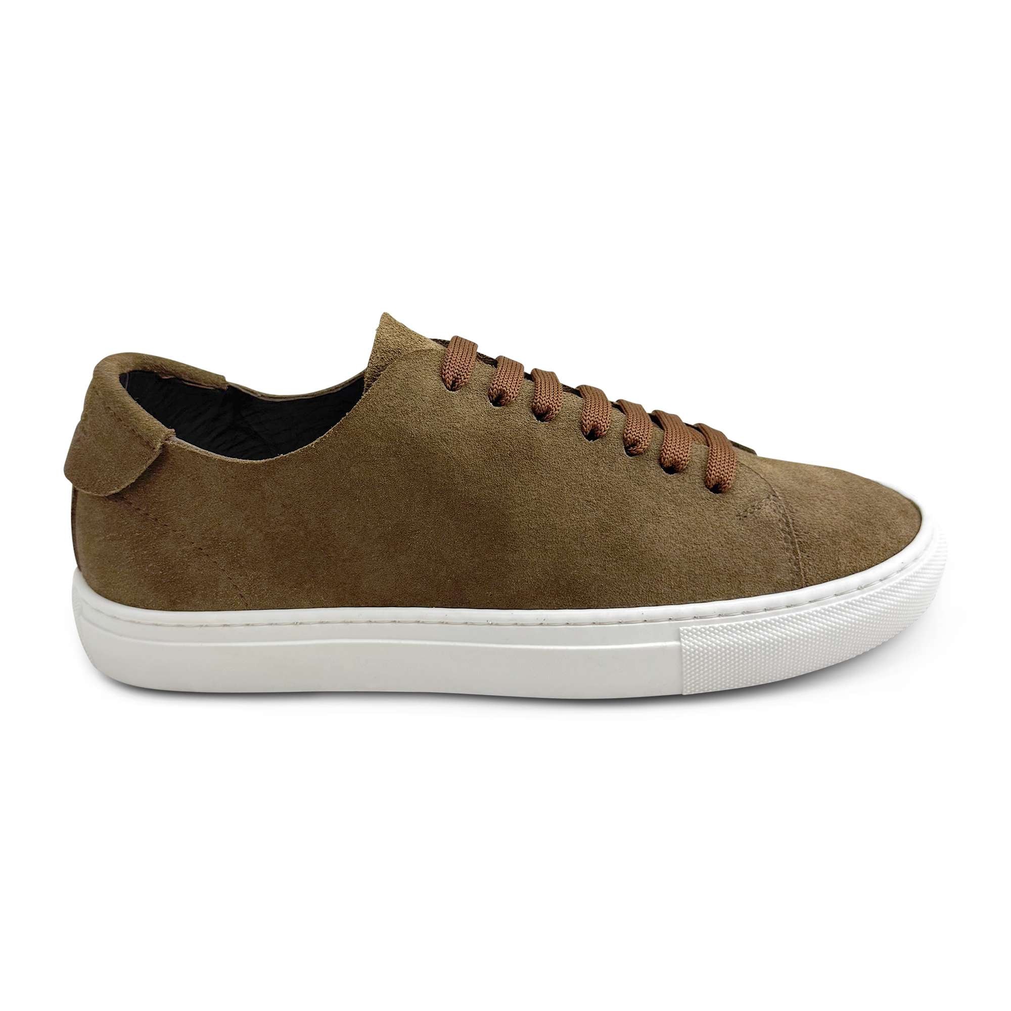 Sneakers taupe in camoscio