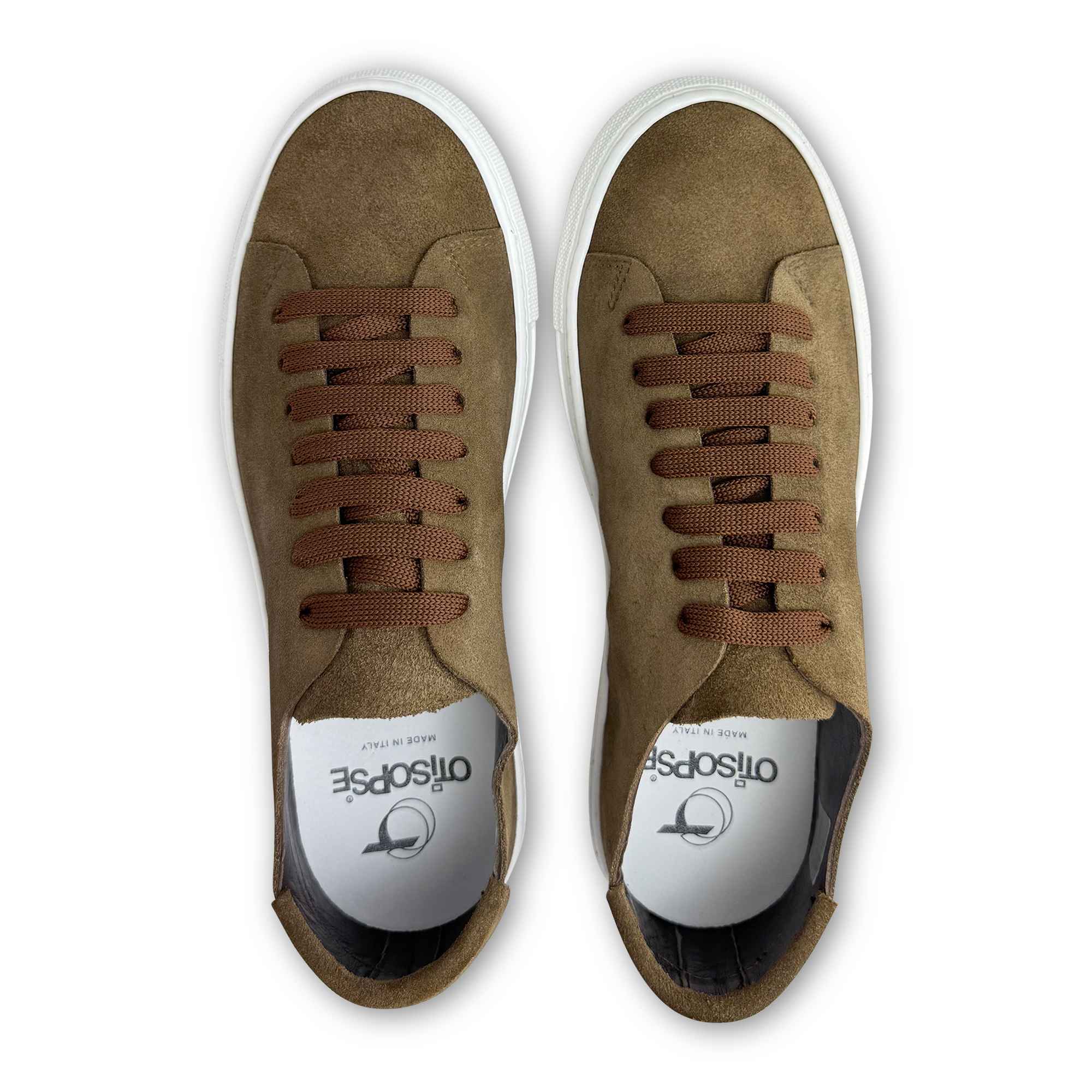 Sneakers taupe in camoscio