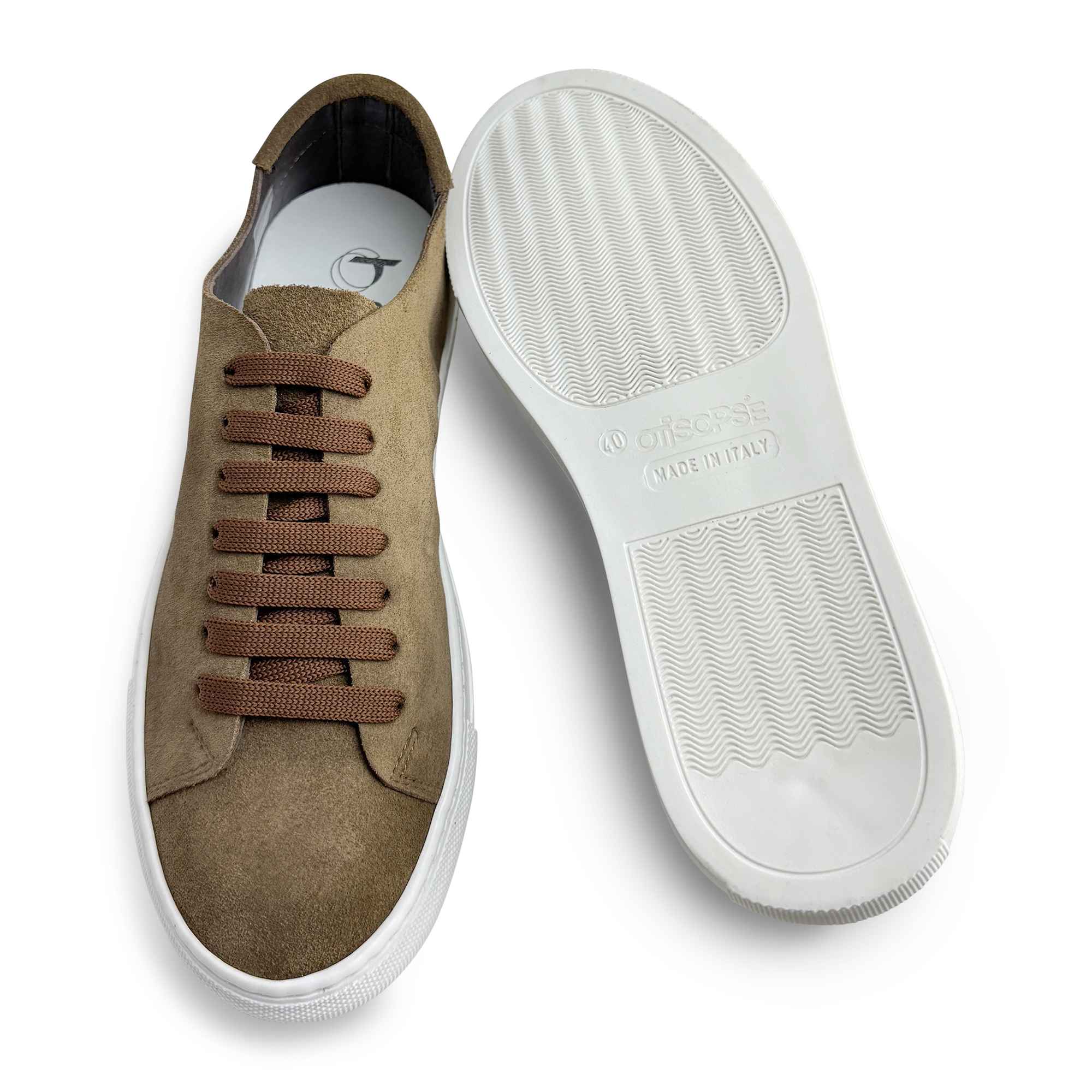 Sneakers taupe in camoscio
