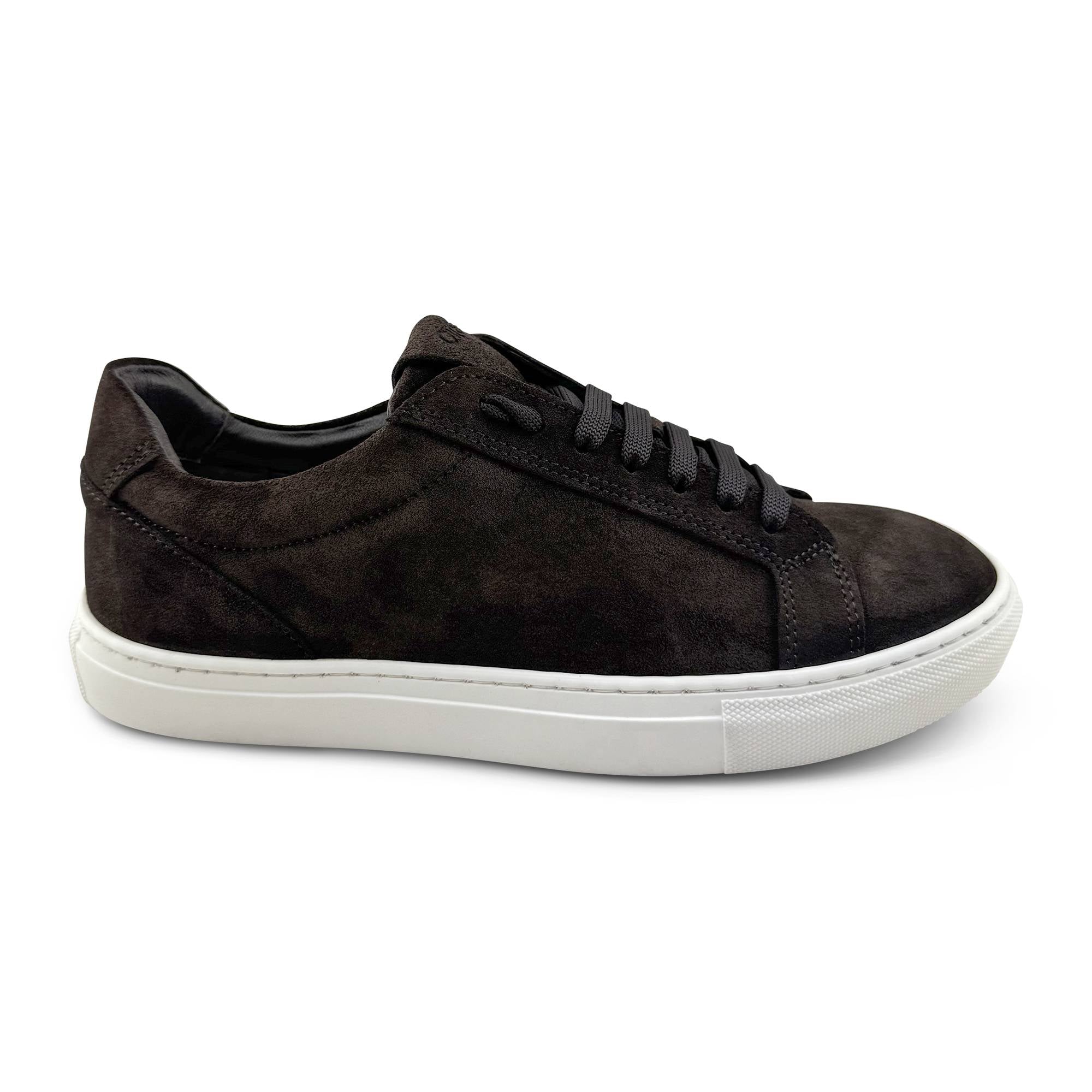 Sneakers testa di moro in camoscio