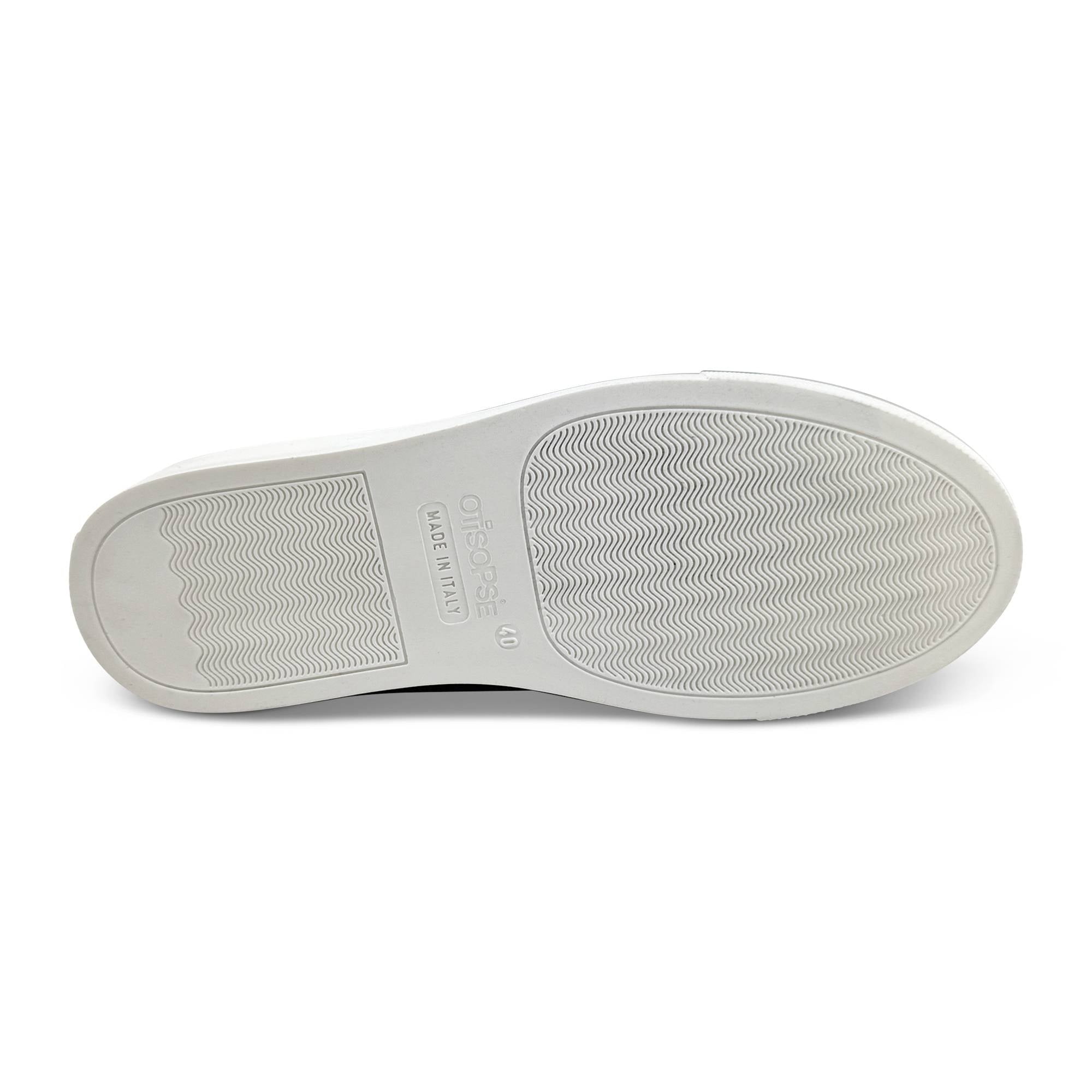 Sneakers bianco in pelle martellata