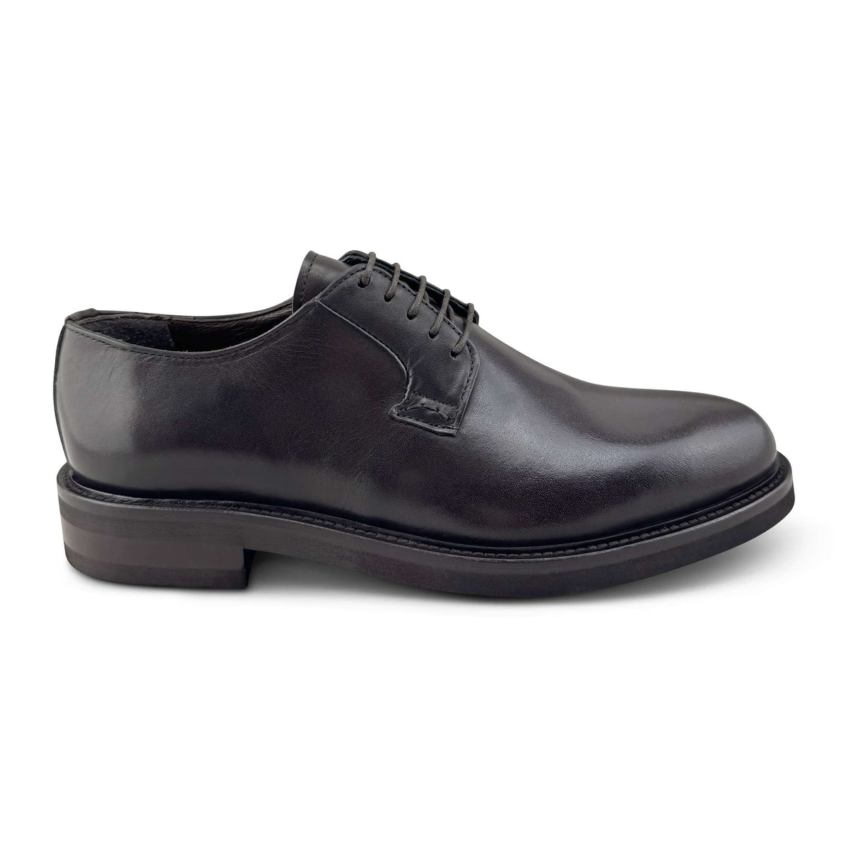 Derby Vibram in pelle testa di moro