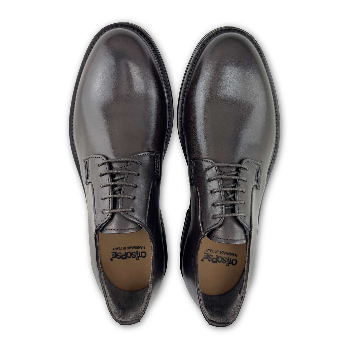Derby Vibram in pelle testa di moro