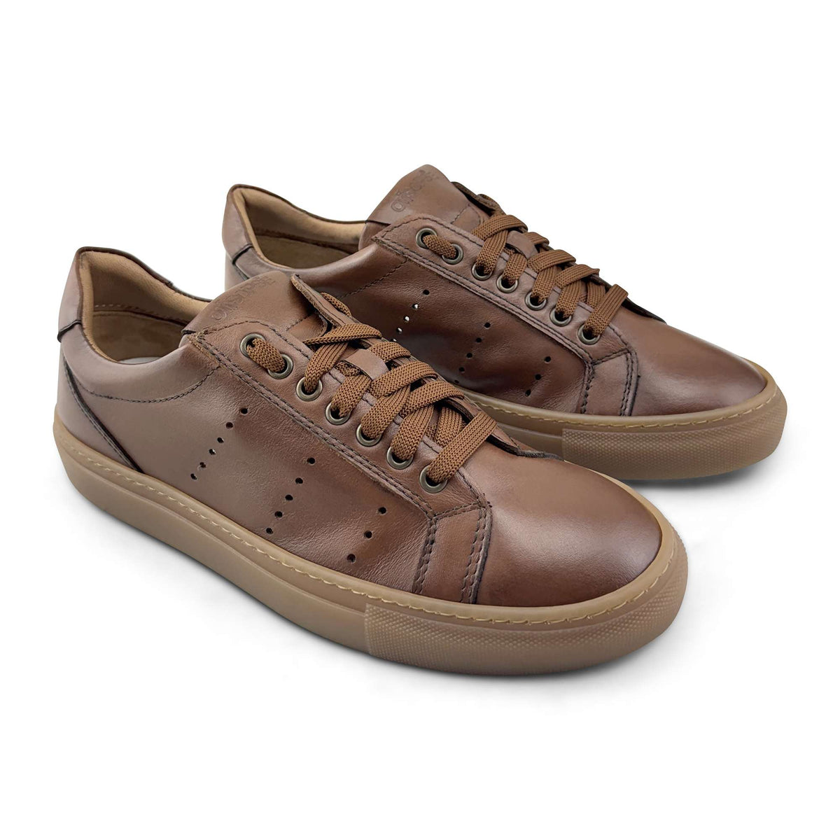Sneakers cuoio in pelle