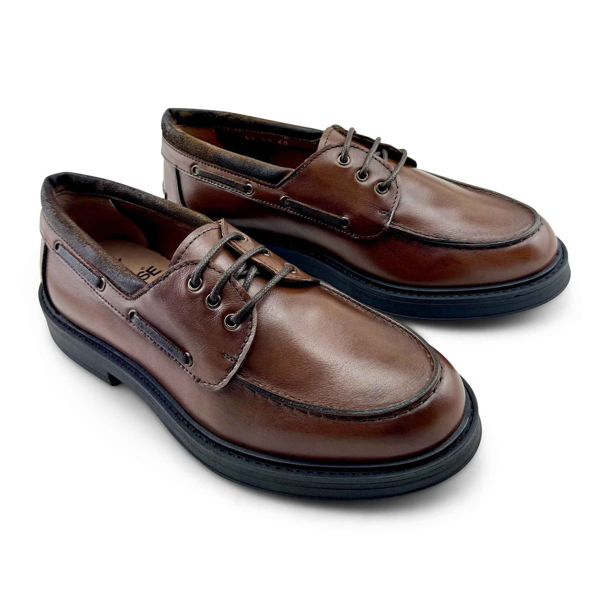 Derby cuoio in pelle