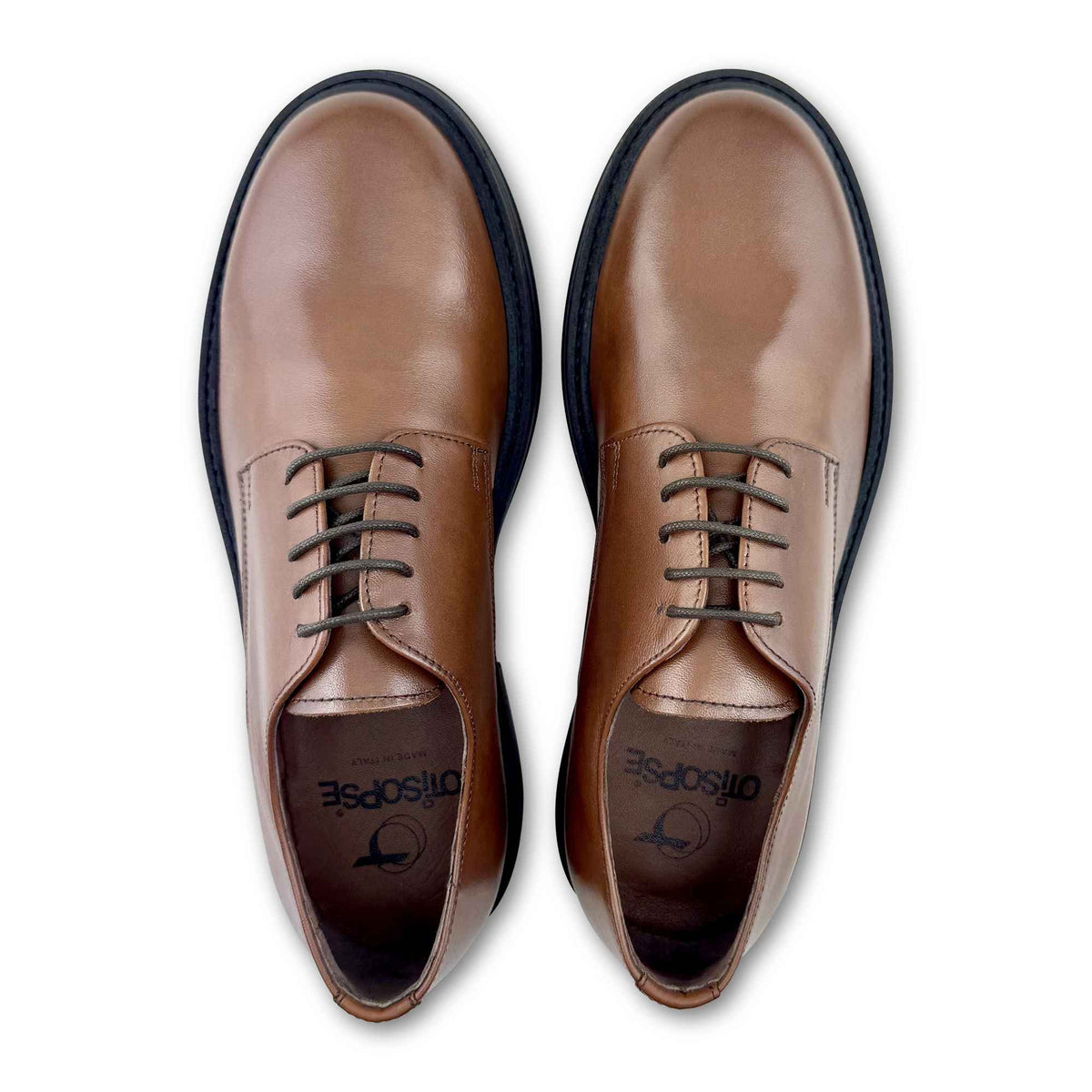 Derby in pelle cuoio