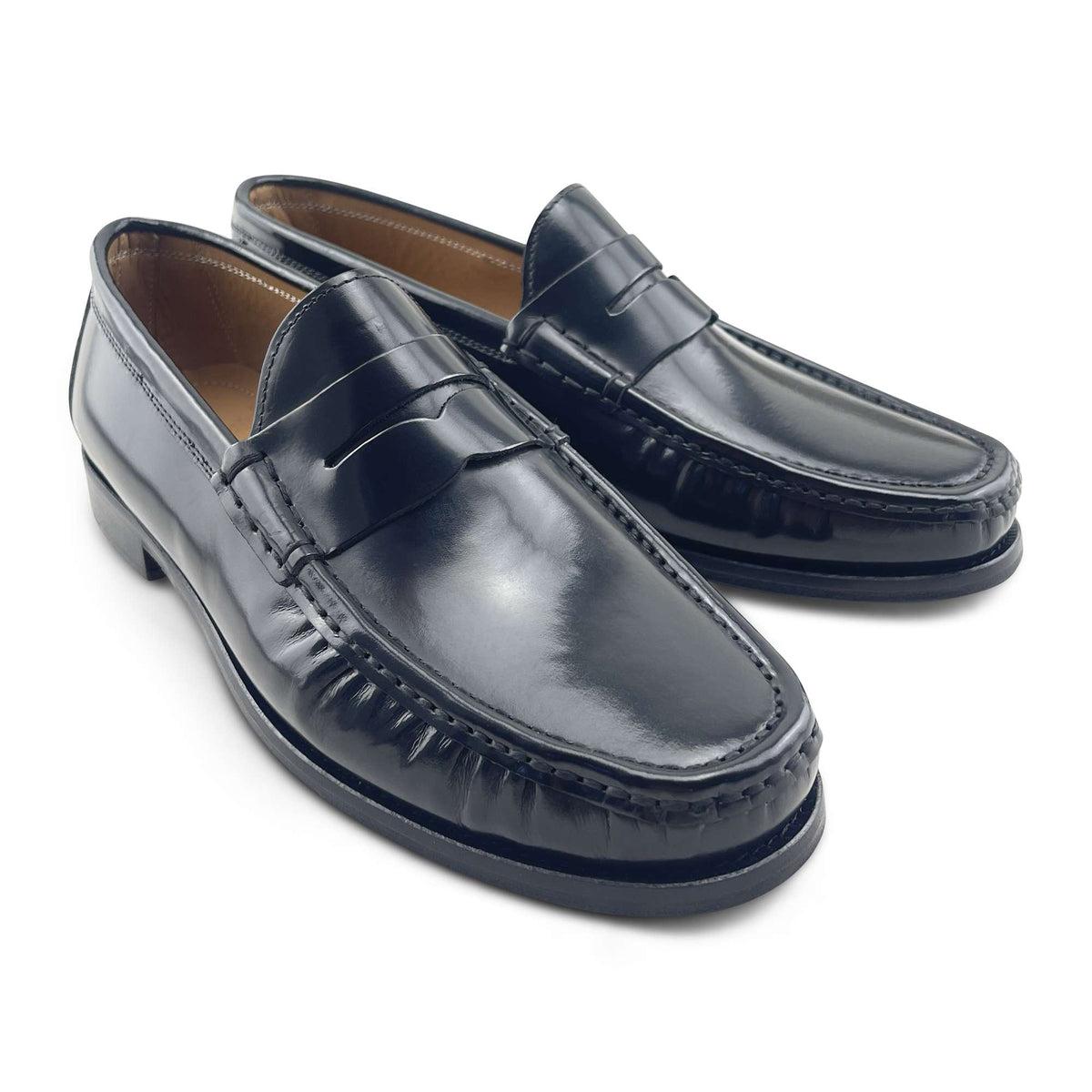 Mocassino in pelle abrasivato nero