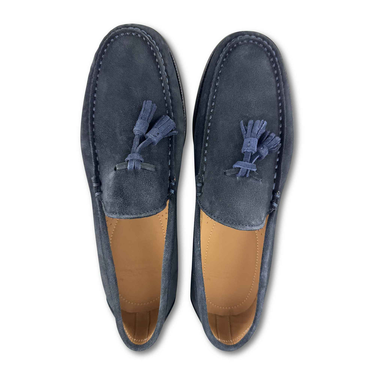 Mocassini camoscio blu